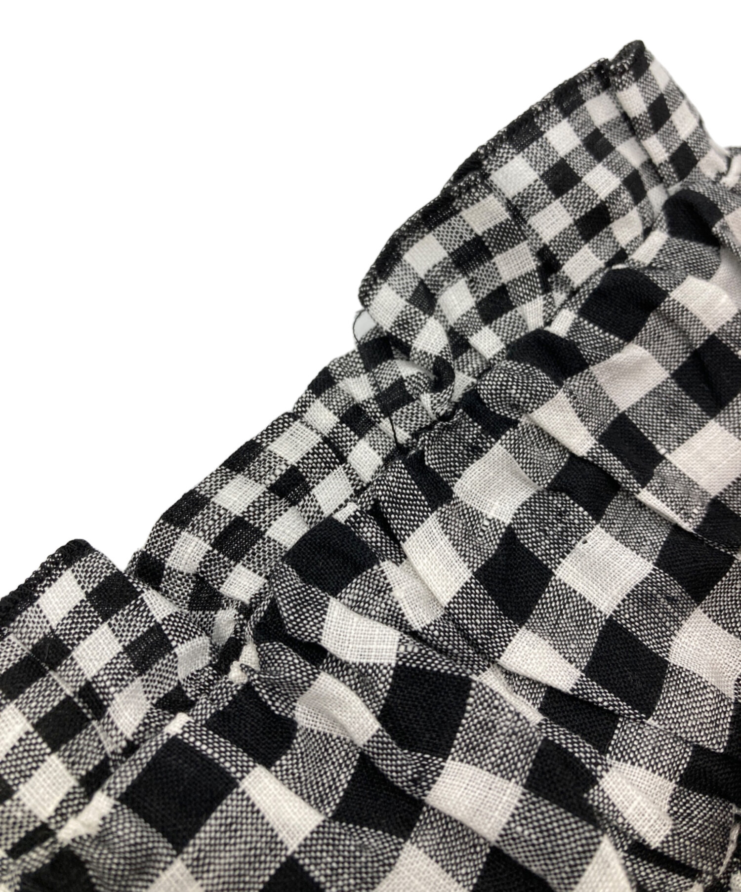 中古・古着通販】holiday (ホリデー) GINGHAM CHECK LINEN NIGHT DRESS ホワイト  サイズ:Free｜ブランド・古着通販 トレファク公式【TREFAC FASHION】スマホサイト