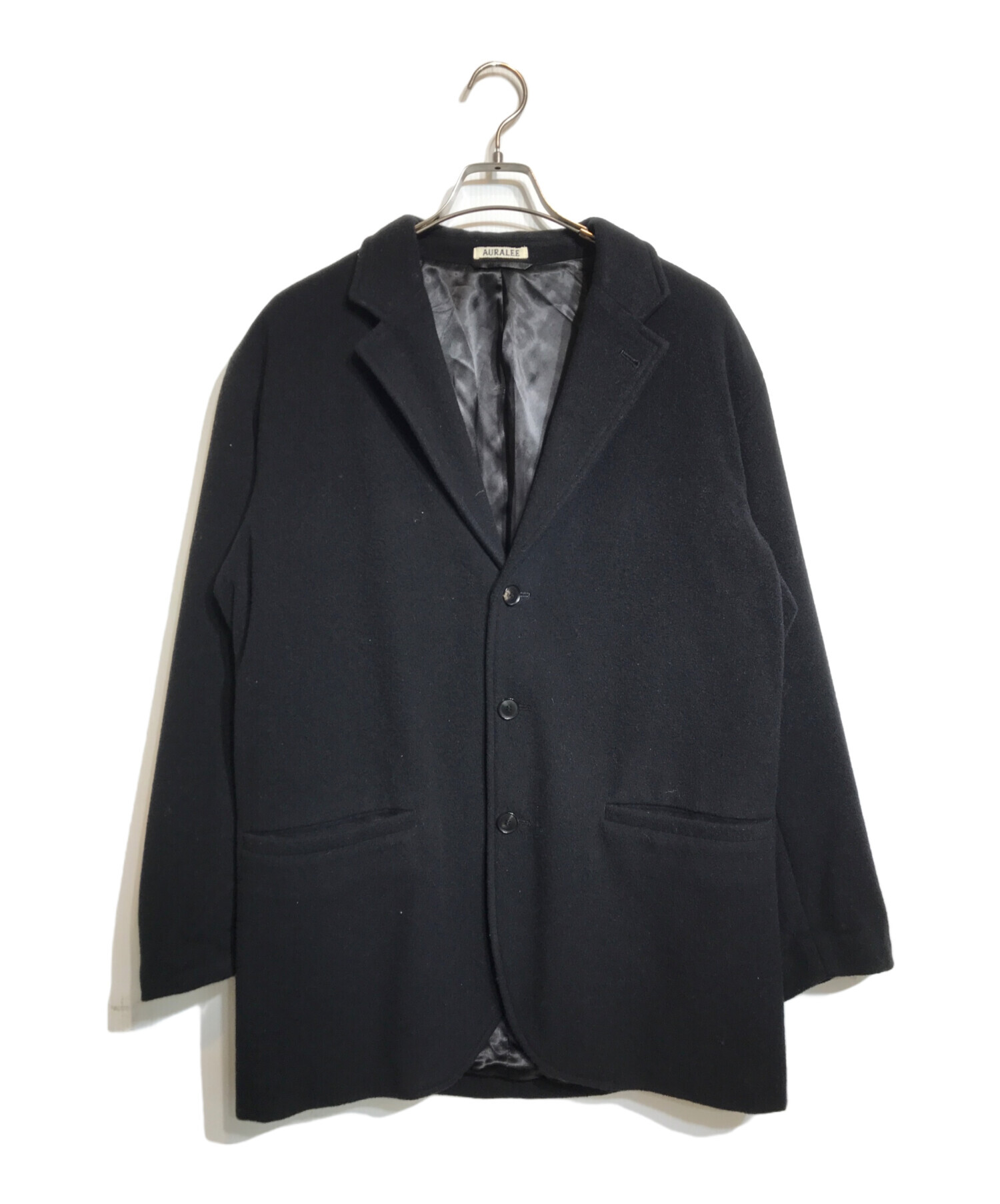 中古・古着通販】AURALEE (オーラリー) CASHMERE WOOL MOSSER OVER JACKET ブラック  サイズ:1｜ブランド・古着通販 トレファク公式【TREFAC FASHION】スマホサイト