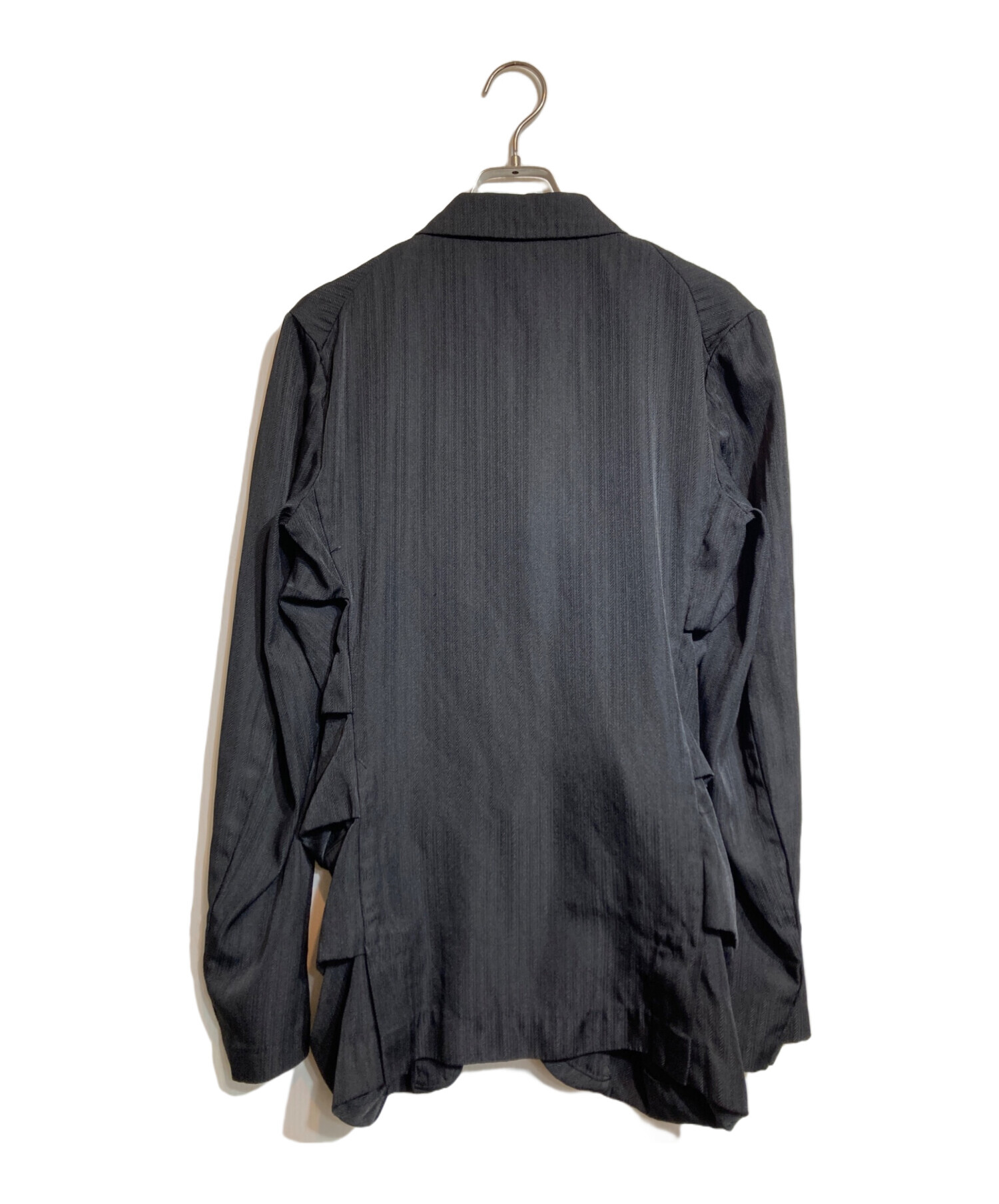 中古・古着通販】COMME des GARCONS HOMME PLUS (コムデギャルソンオムプリュス) 横タックエステルジャケット ブラック  サイズ:xs｜ブランド・古着通販 トレファク公式【TREFAC FASHION】スマホサイト