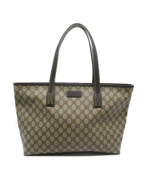 中古・古着通販】GUCCI (グッチ) GGスプリームトートバッグ ベージュ