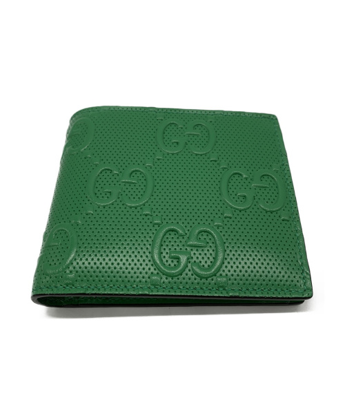 中古・古着通販】GUCCI (グッチ) GGエンボスコインウォレット グリーン