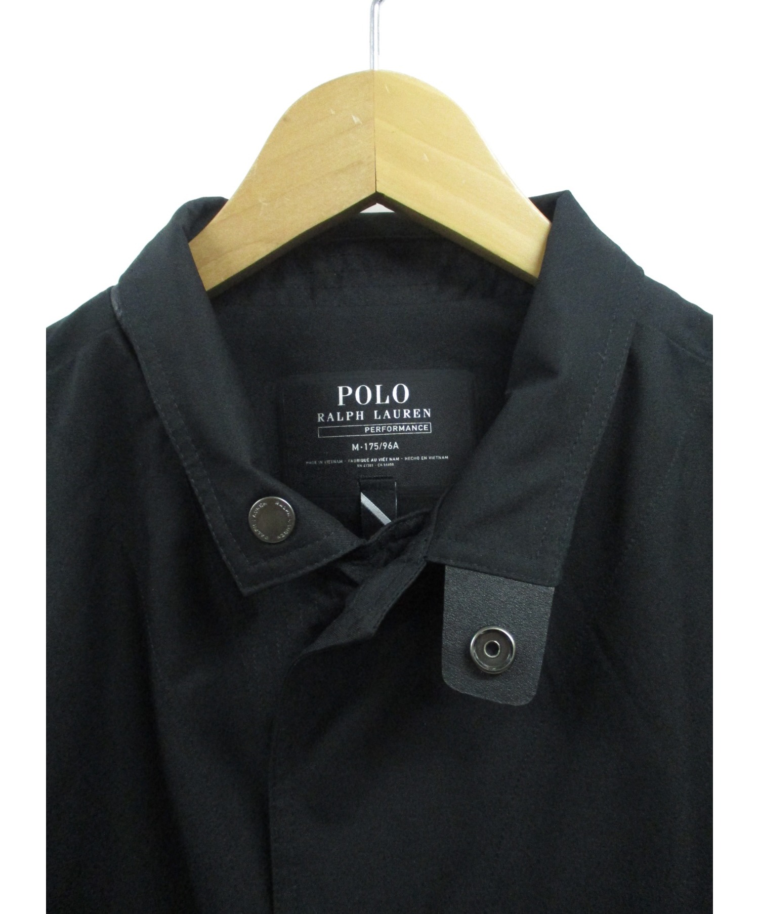 POLO RALPH LAUREN (ポロ・ラルフローレン) ステンカラーコート ブラック サイズ:M