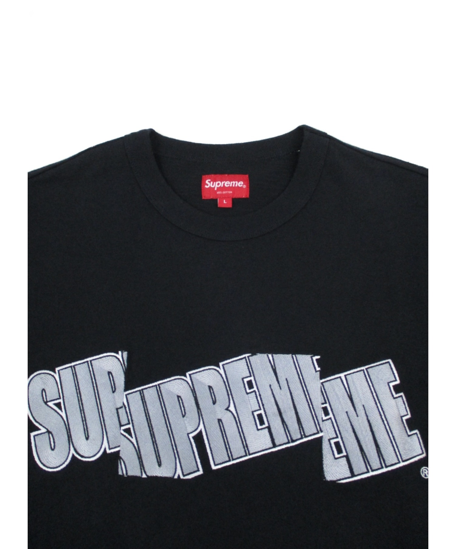 SUPREME (シュプリーム) Cut Logo S/S Top ブラック サイズ:L