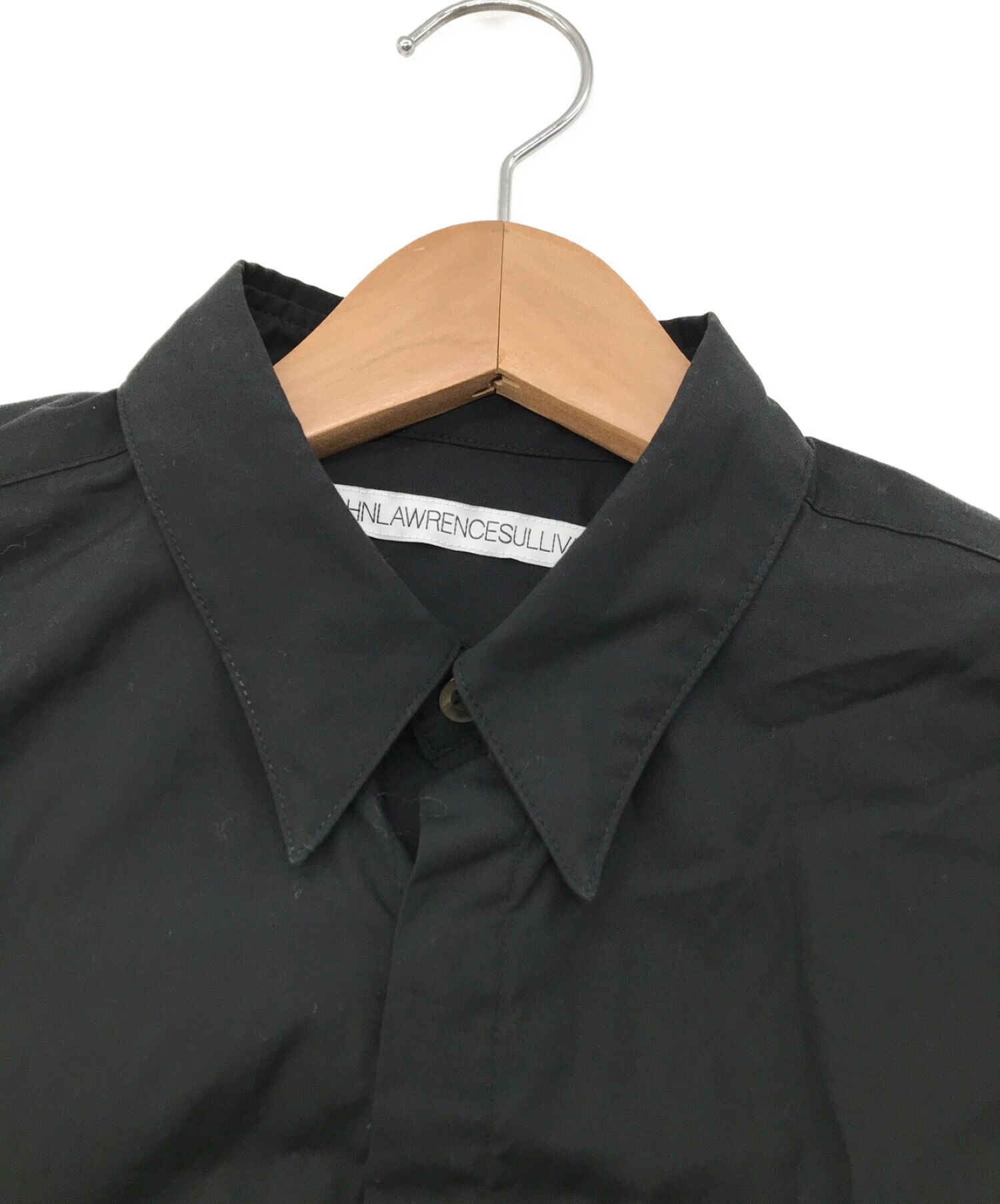 JOHN LAWRENCE SULLIVAN (ジョンローレンスサリバン) BROADCLOTH BUTTON DOWN SHIRT ブラック  サイズ:38