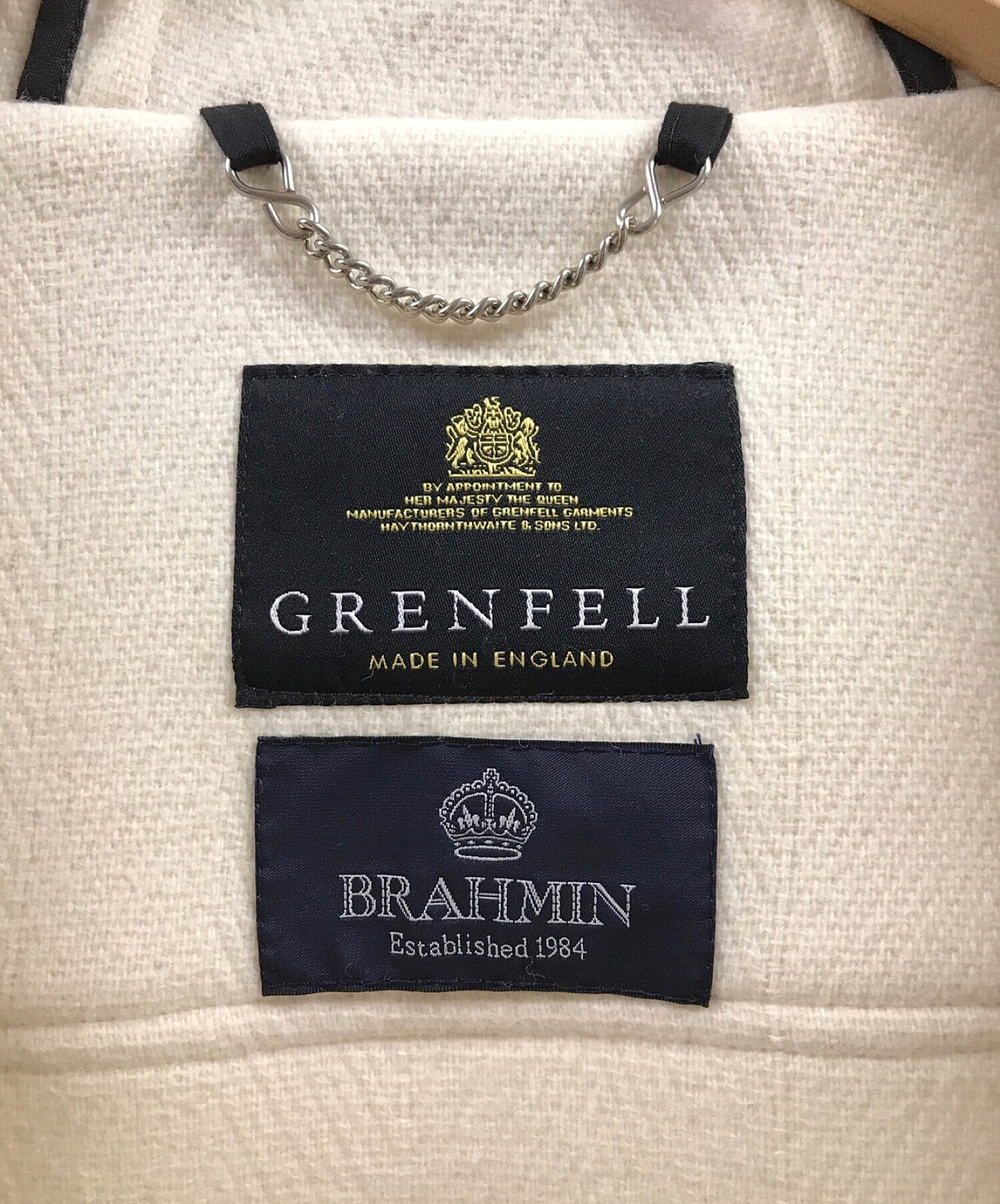 GRENFELL × BRAHMIN (グレンフェル × ブラーミン) ダッフルコート ホワイト サイズ:38