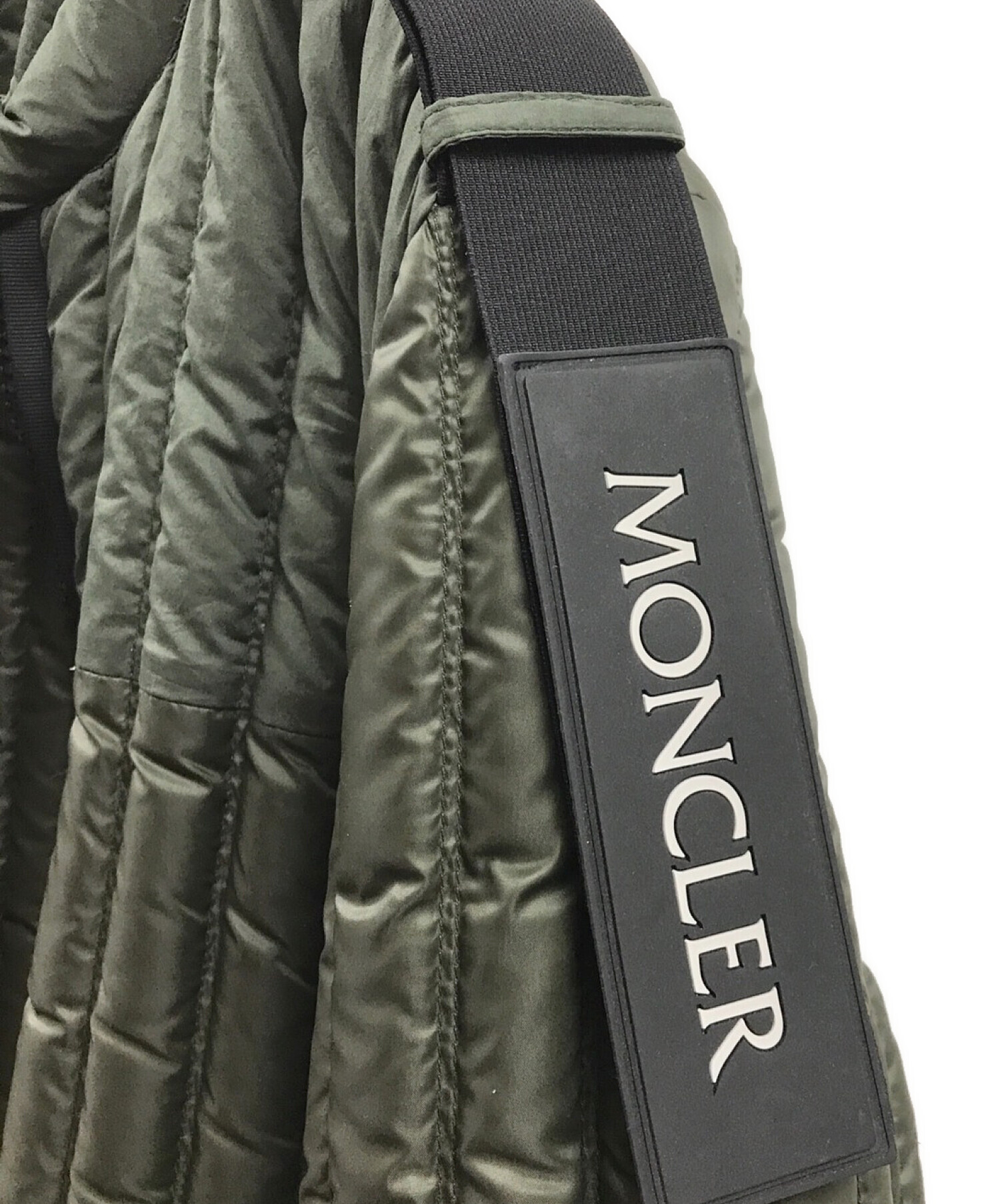 MONCLER (モンクレール) TRITON GIUBBOTTOライダースダウンジャケット オリーブ サイズ:4