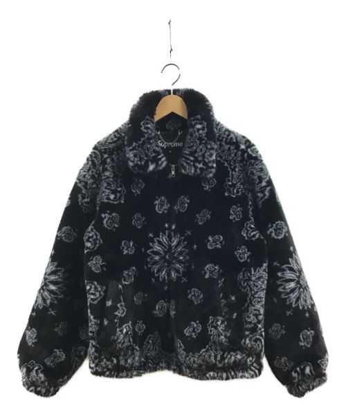 Supreme Bandana Faux Fur Bomber Jacket Black