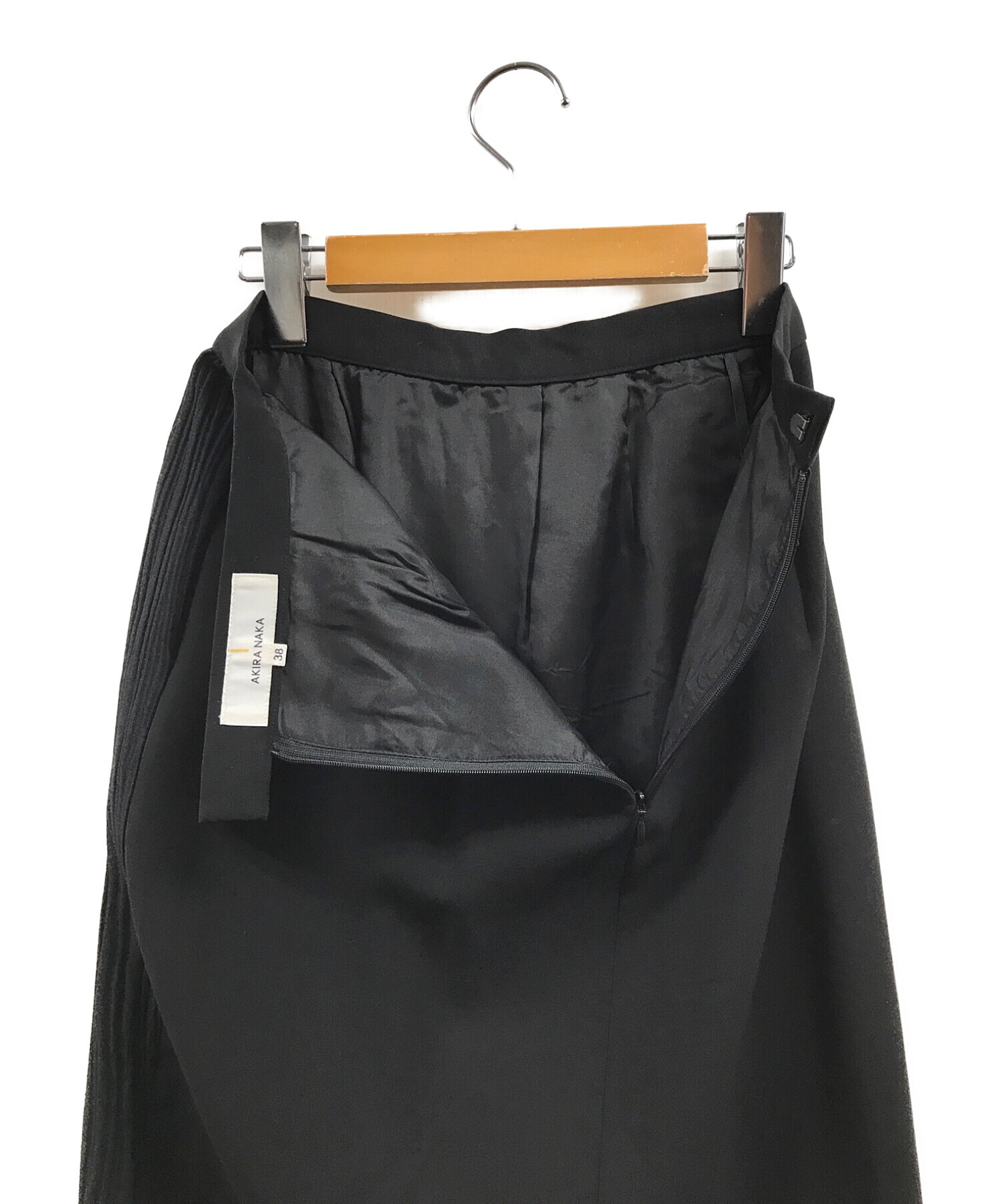 AKIRA NAKA (アキラナカ) 花刺繍タイトスカート ブラック サイズ:38