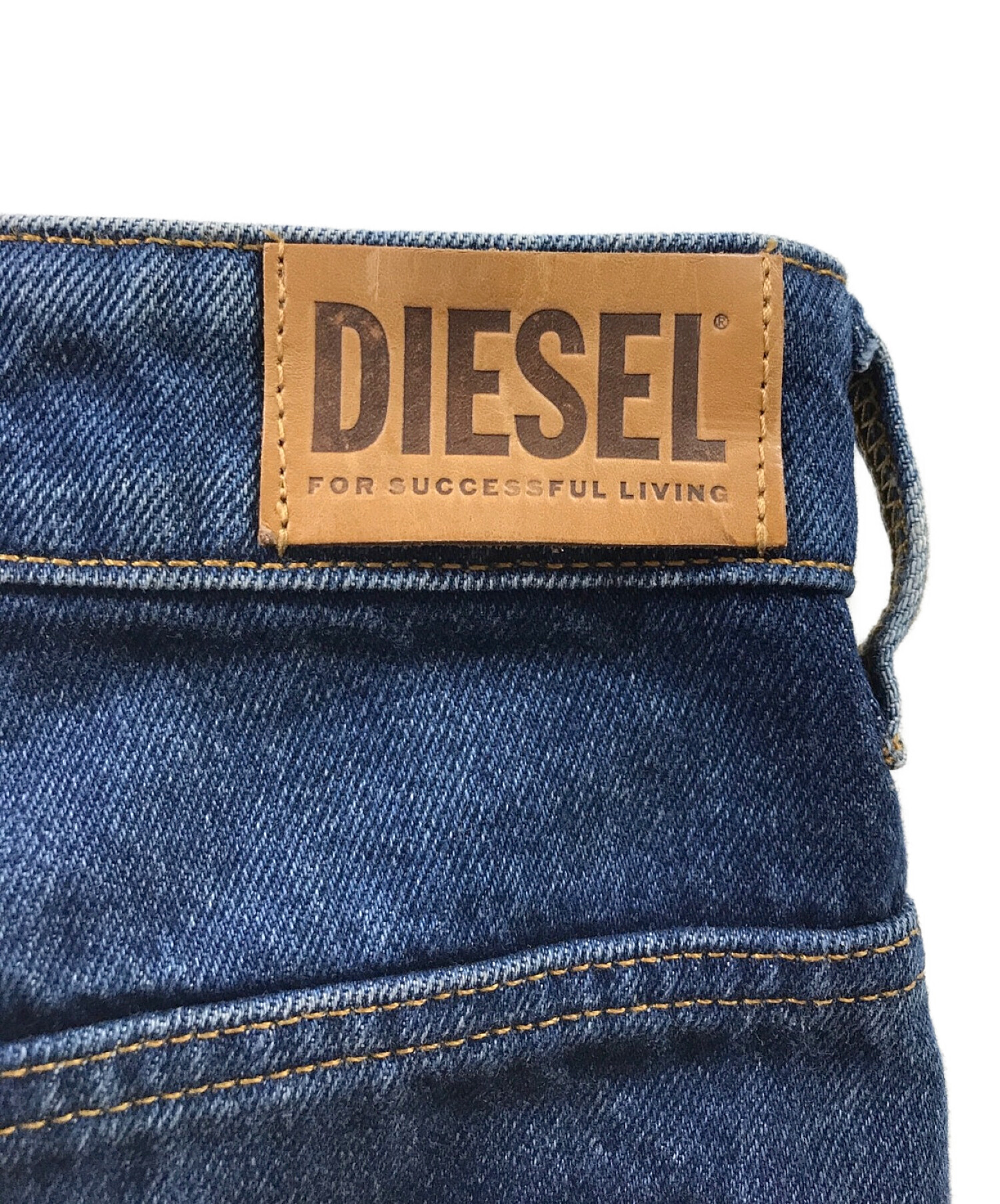 DIESEL (ディーゼル) フロントジップデニムスカート インディゴ サイズ:24