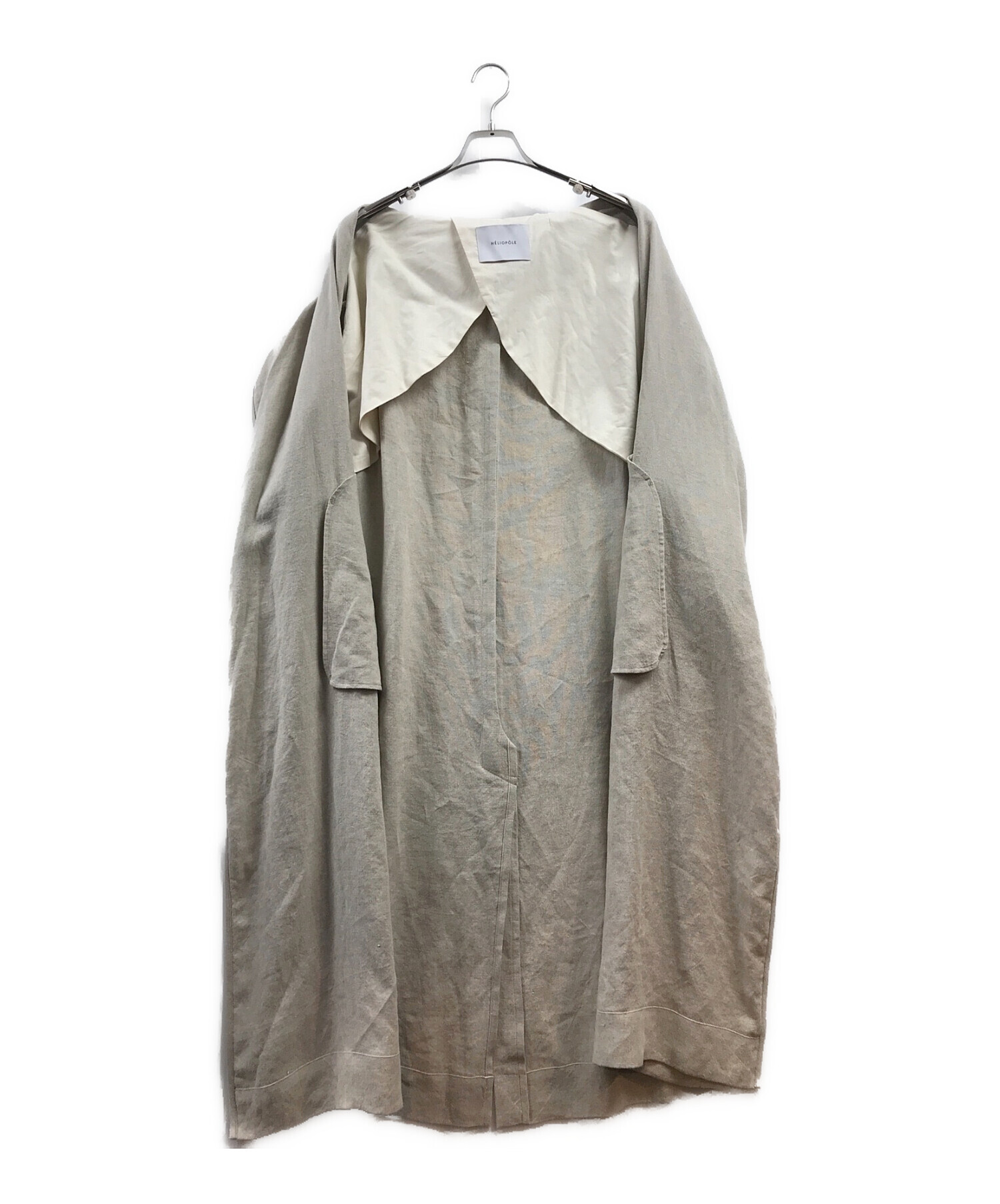 heliopole (エリオポール) DUNGAREES LINEN OVER COAT ベージュ サイズ:38 未使用品