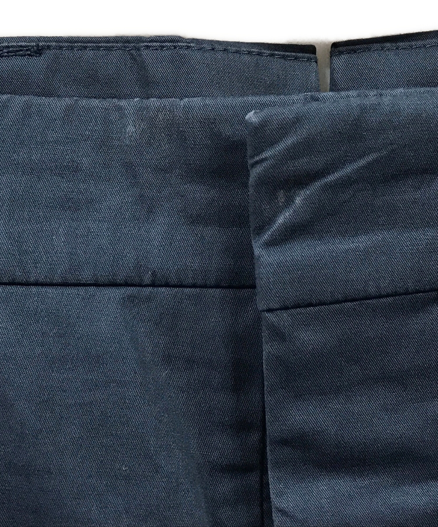 PRADA (プラダ) 裾ジップピンストライプスラックスパンツ ネイビー サイズ:48