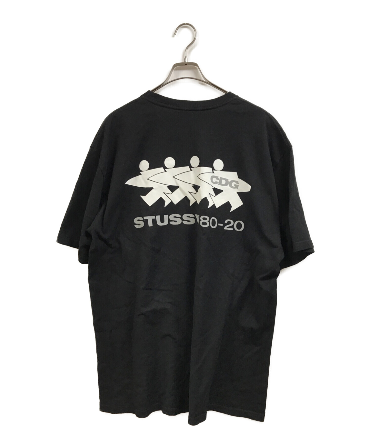 stussy (ステューシー) CDG (シーディージー コムデギャルソン) 40周年記念Tシャツ ブラック サイズ:XL