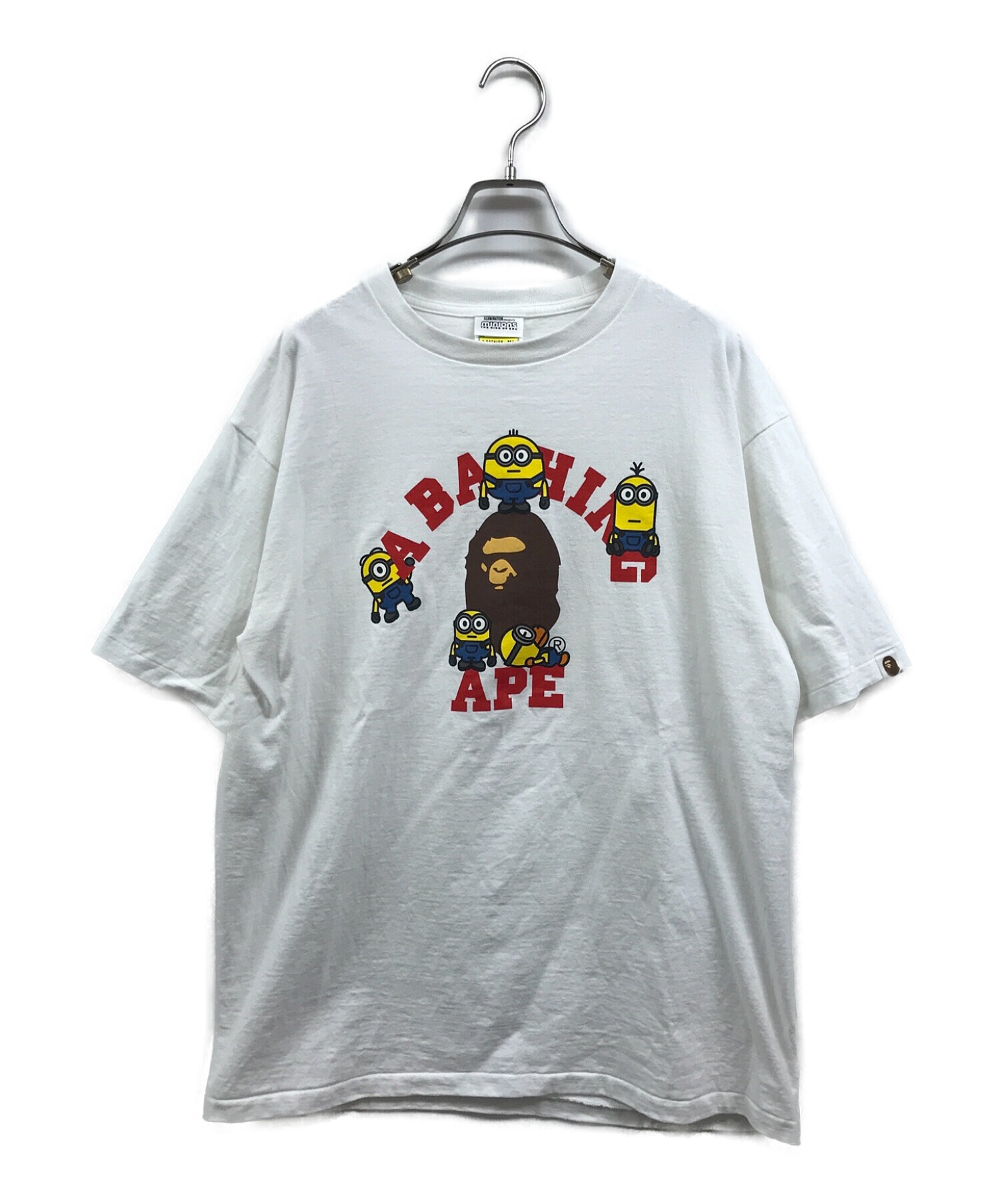 A BATHING APE (アベイシングエイプ) プリントTシャツ ホワイト サイズ:XL