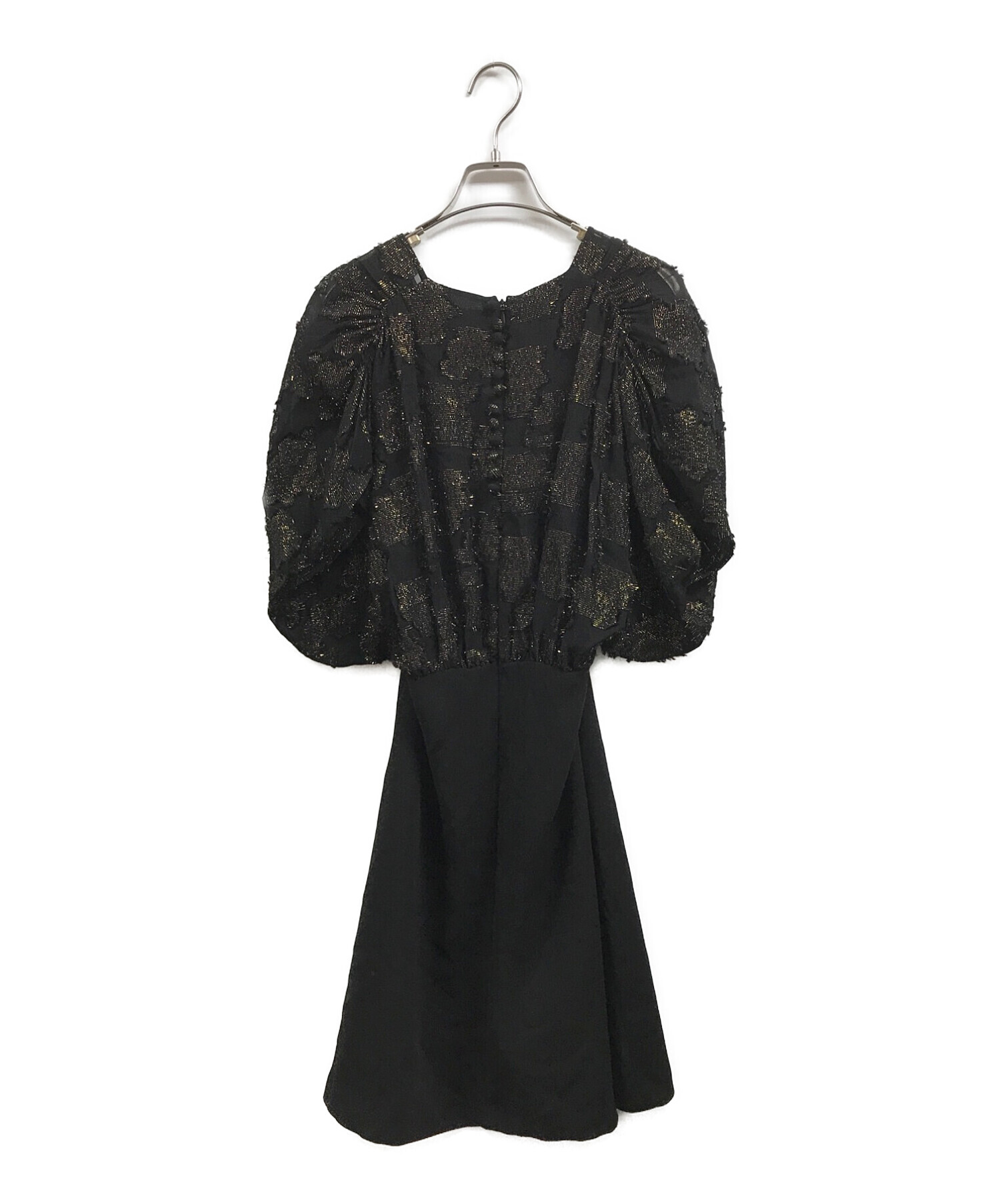 Mame Kurogouchi (マメクロゴウチ) Glitter Jacquard Mini Dress ブラック サイズ:1