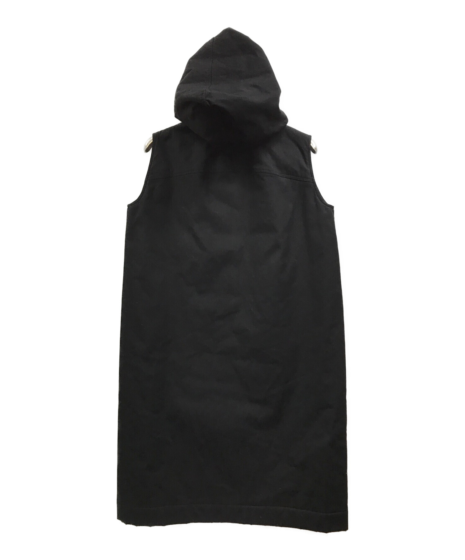 RICK OWENS (リック オウエンス) Long Hooded Sleeveless Jacket ブラック サイズ:40