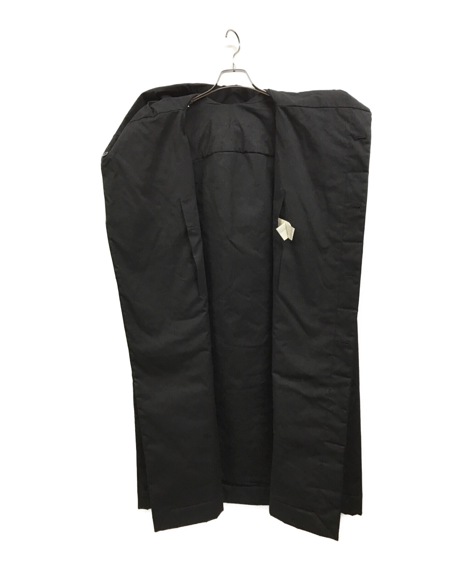 RICK OWENS (リック オウエンス) Long Hooded Sleeveless Jacket ブラック サイズ:40