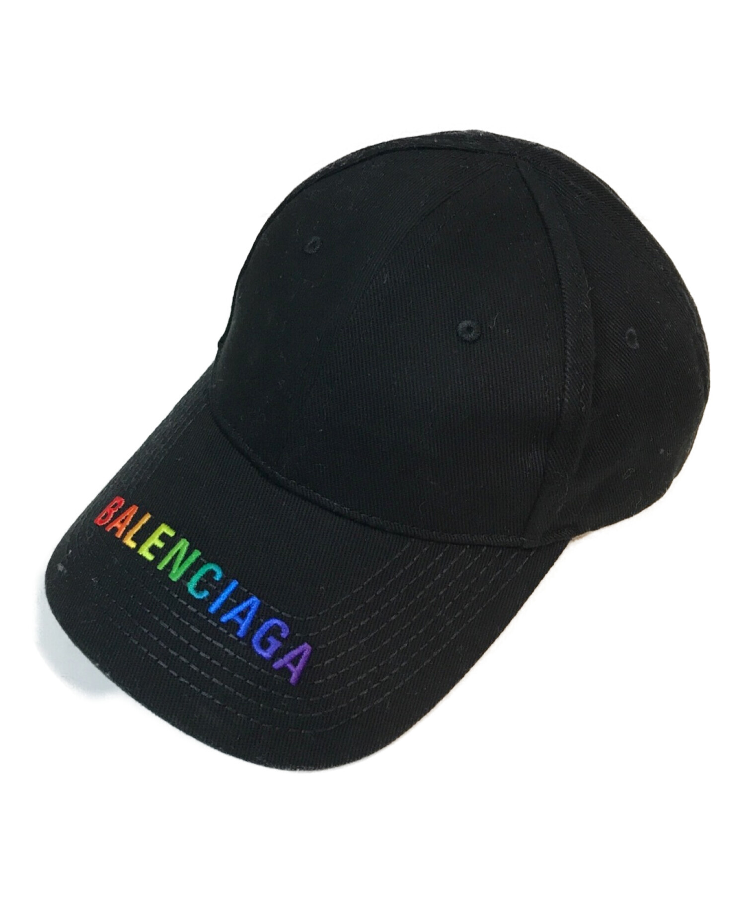 BALENCIAGA (バレンシアガ) Rainbow Cap ブラック サイズ:L