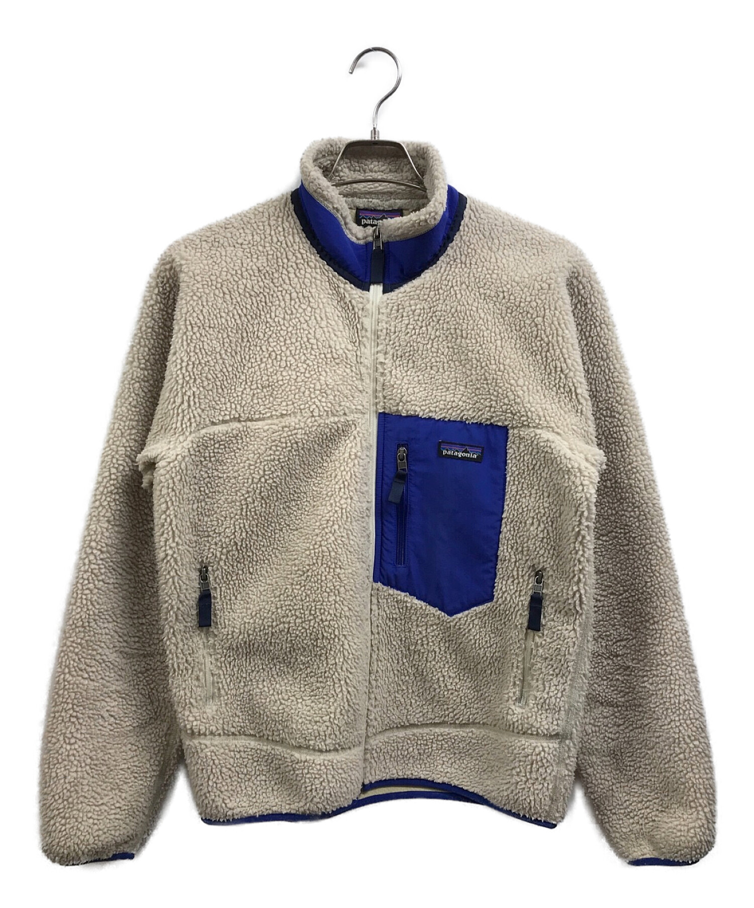 Patagonia (パタゴニア) クラシックレトロXジャケット ナチュラル×ブルー サイズ:S