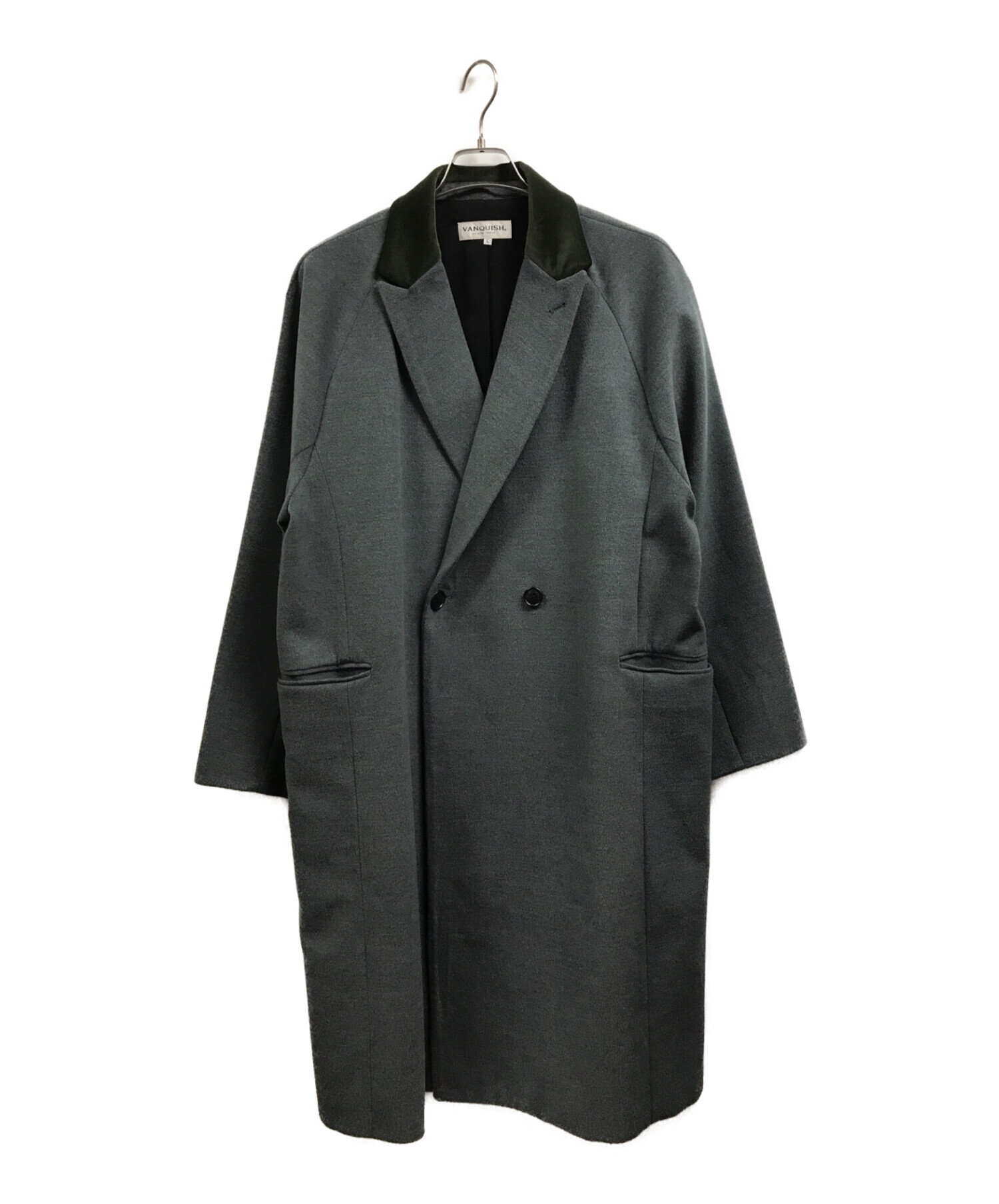 VANQUISH (ヴァンキッシュ) Over sized double Chester Coat グレー サイズ:L