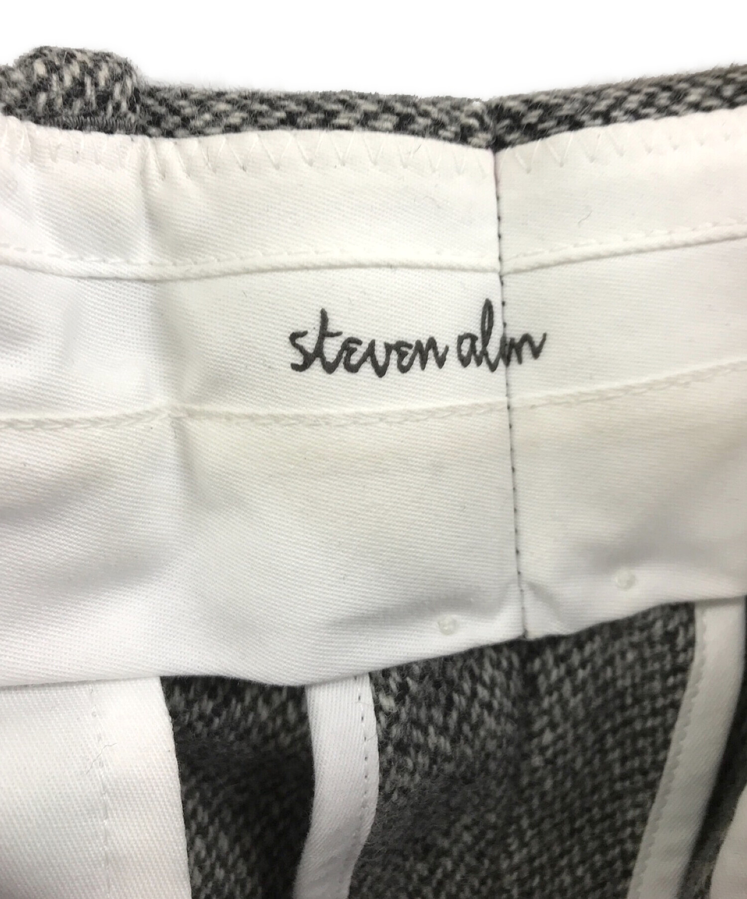 STEVEN ALAN (スティーブンアラン) ウールタックパンツ グレー サイズ:S