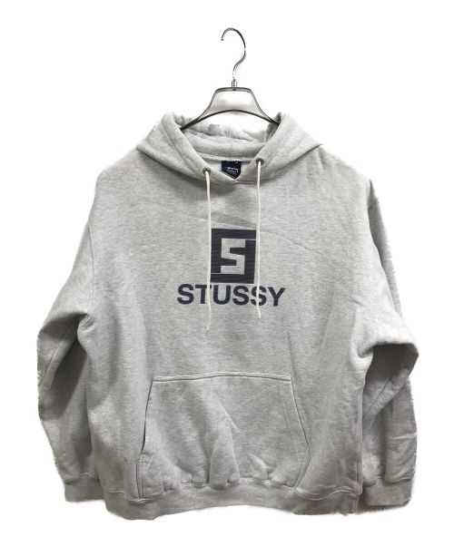 【中古・古着通販】stussy (ステューシー) 90'sロゴパーカー グレー