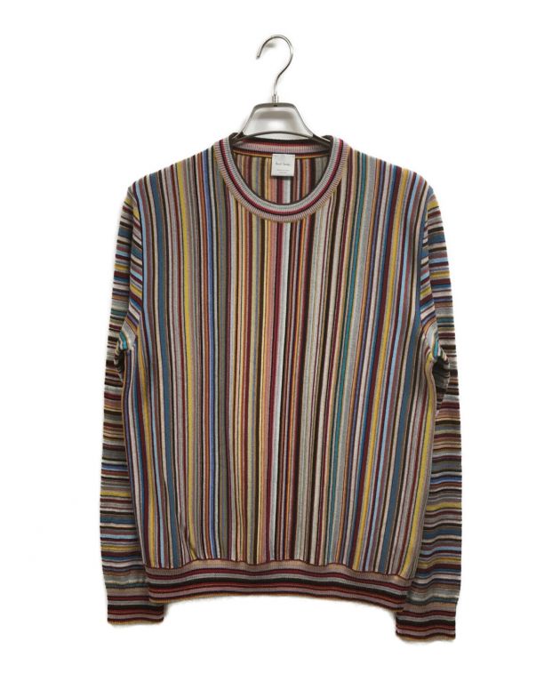 中古・古着通販】PAUL SMITH (ポールスミス) 20SS シグネチャーストライプクルーネックニット マルチカラー  サイズ:M｜ブランド・古着通販 トレファク公式【TREFAC FASHION】スマホサイト