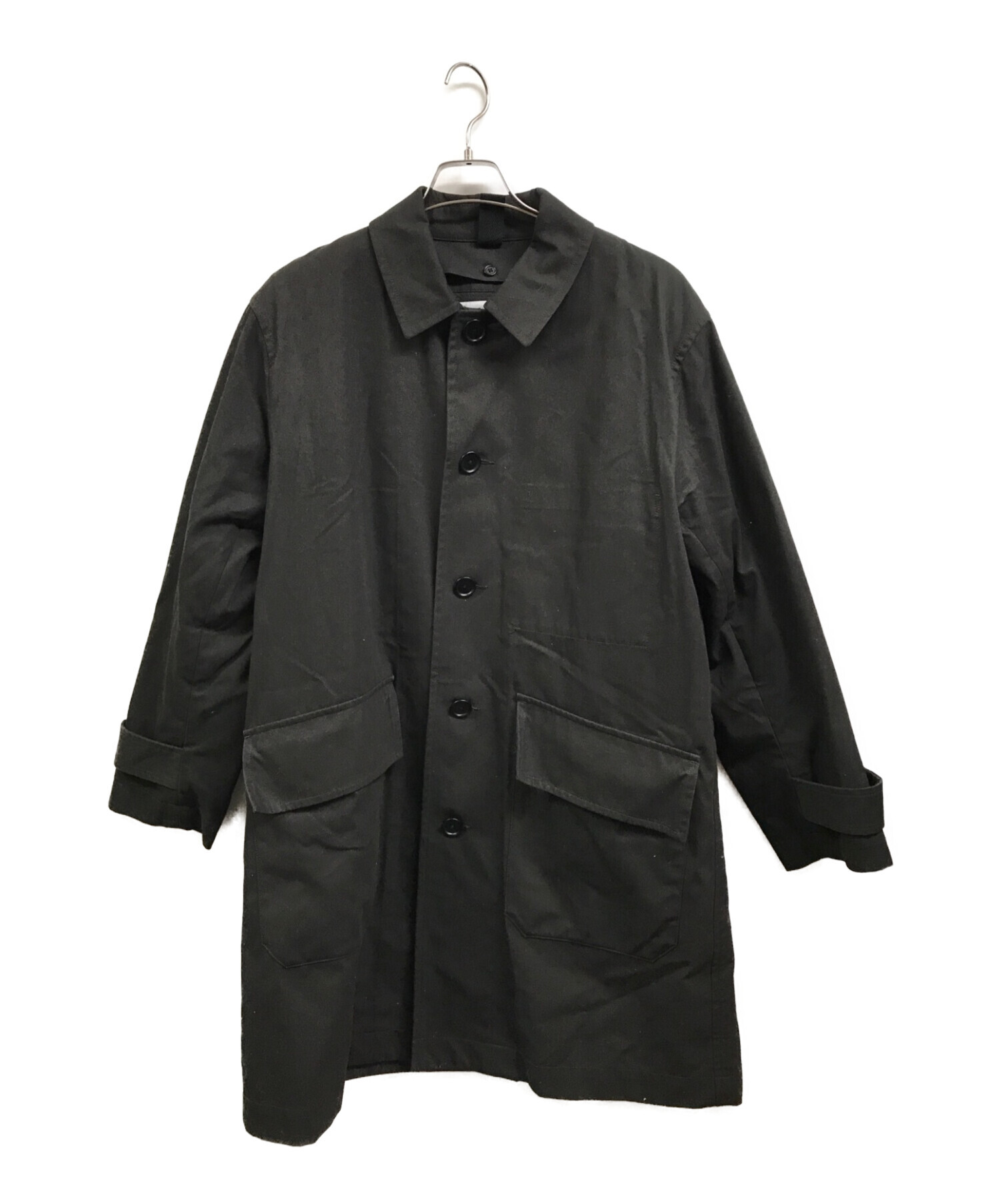 MHL (エムエイチエル) PROOFED COTTON NYLON TWILL COAT ブラック サイズ:M