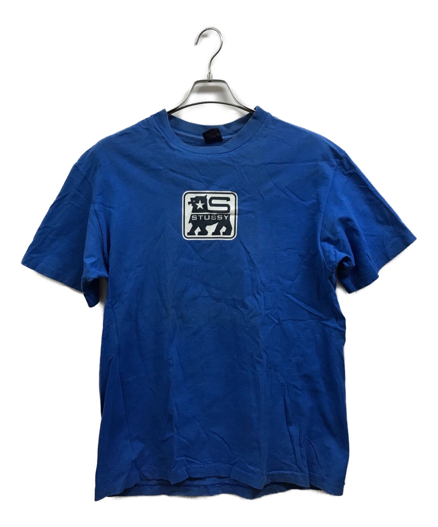 stussy (ステューシー) 90`S プリントTシャツ ブルー サイズ:L
