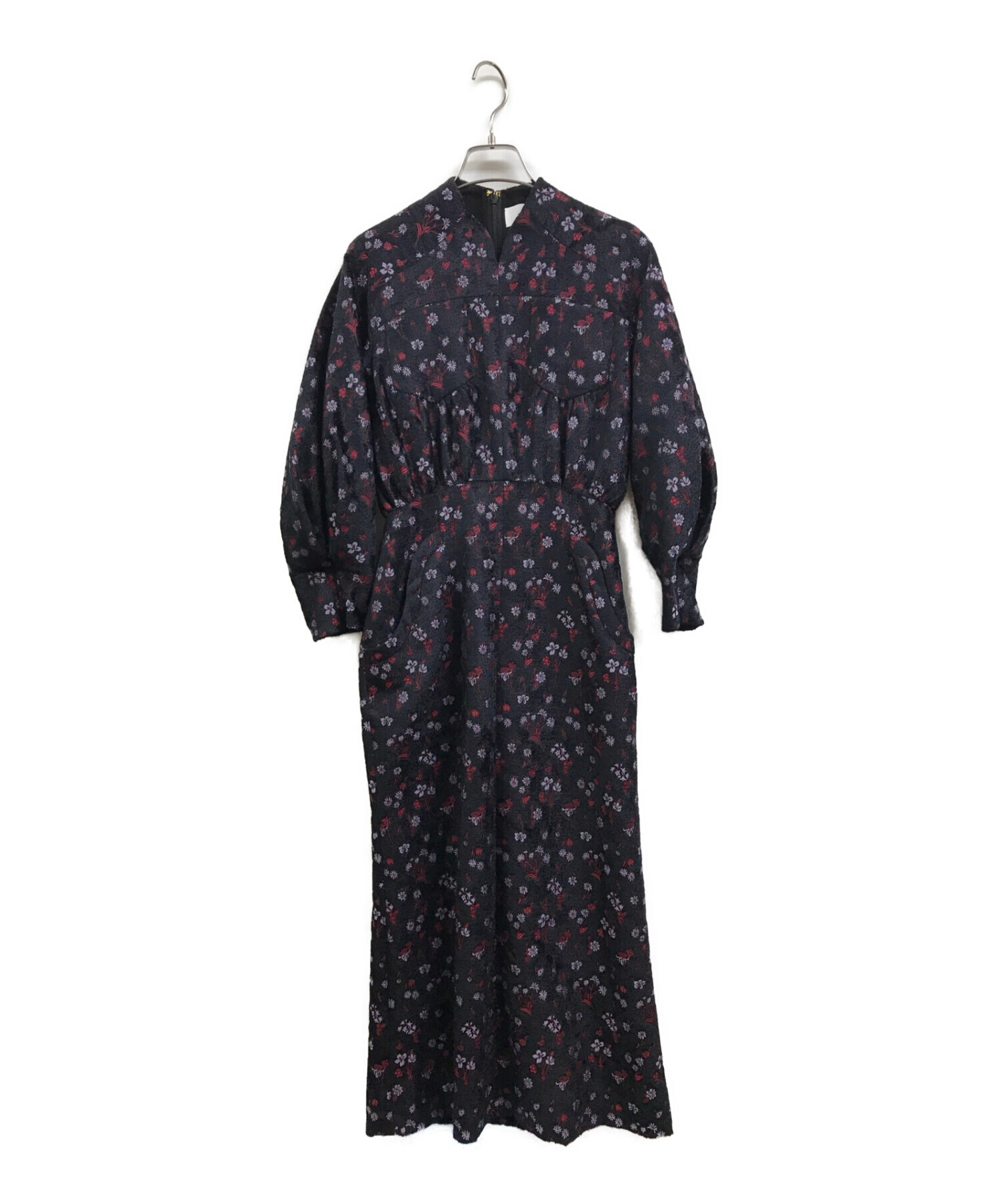 Mame Kurogouchi (マメクロゴウチ) Floral Jacquard Flare Dress ブラック サイズ:1