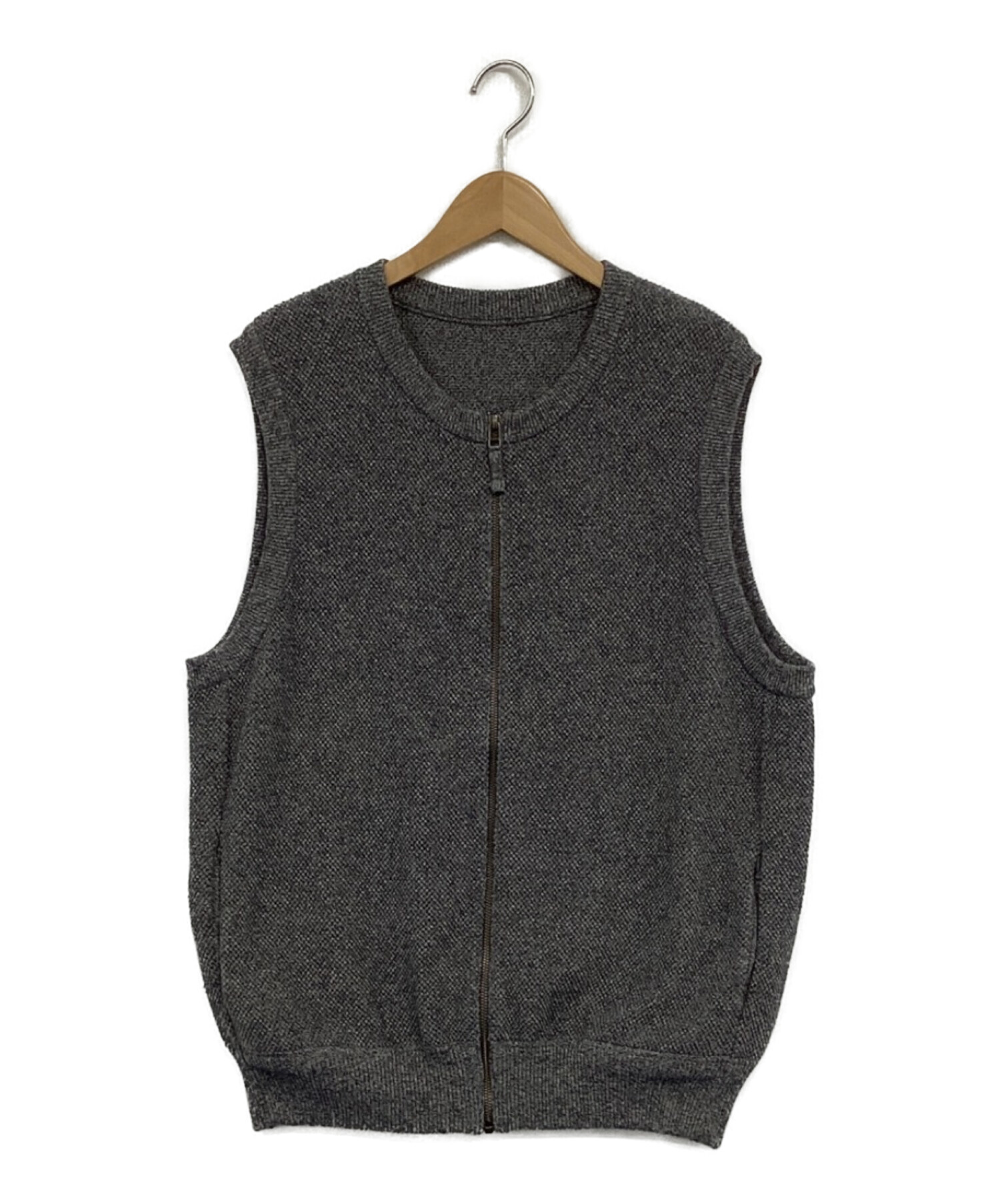 中古・古着通販】crepuscule (クレプスキュール) Moss Stitch Zip Vest