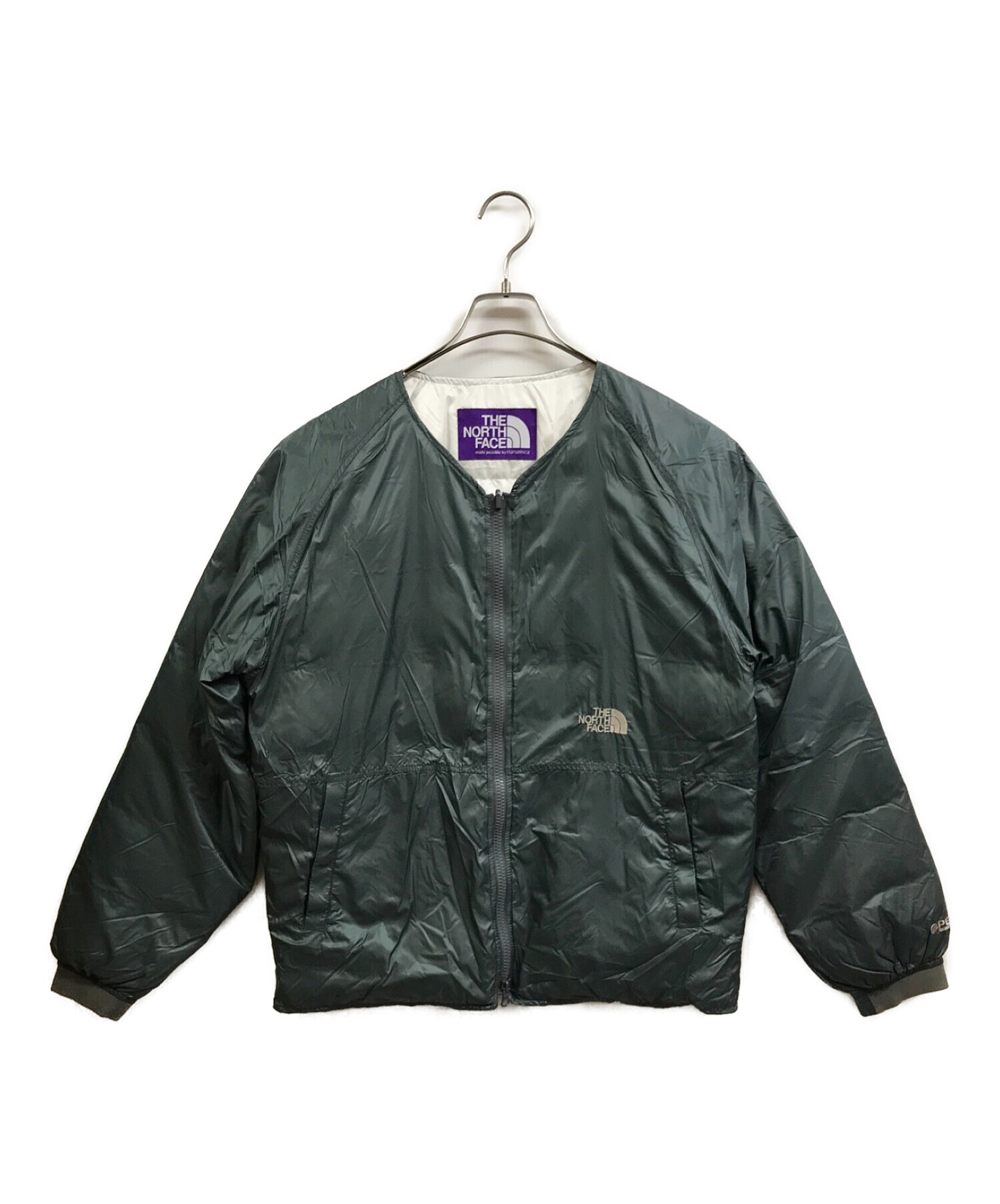 THE NORTHFACE PURPLELABEL (ザ ノースフェイス パープルレーベル) PERTEX Reversible Down  Cardigan グリーン サイズ:S