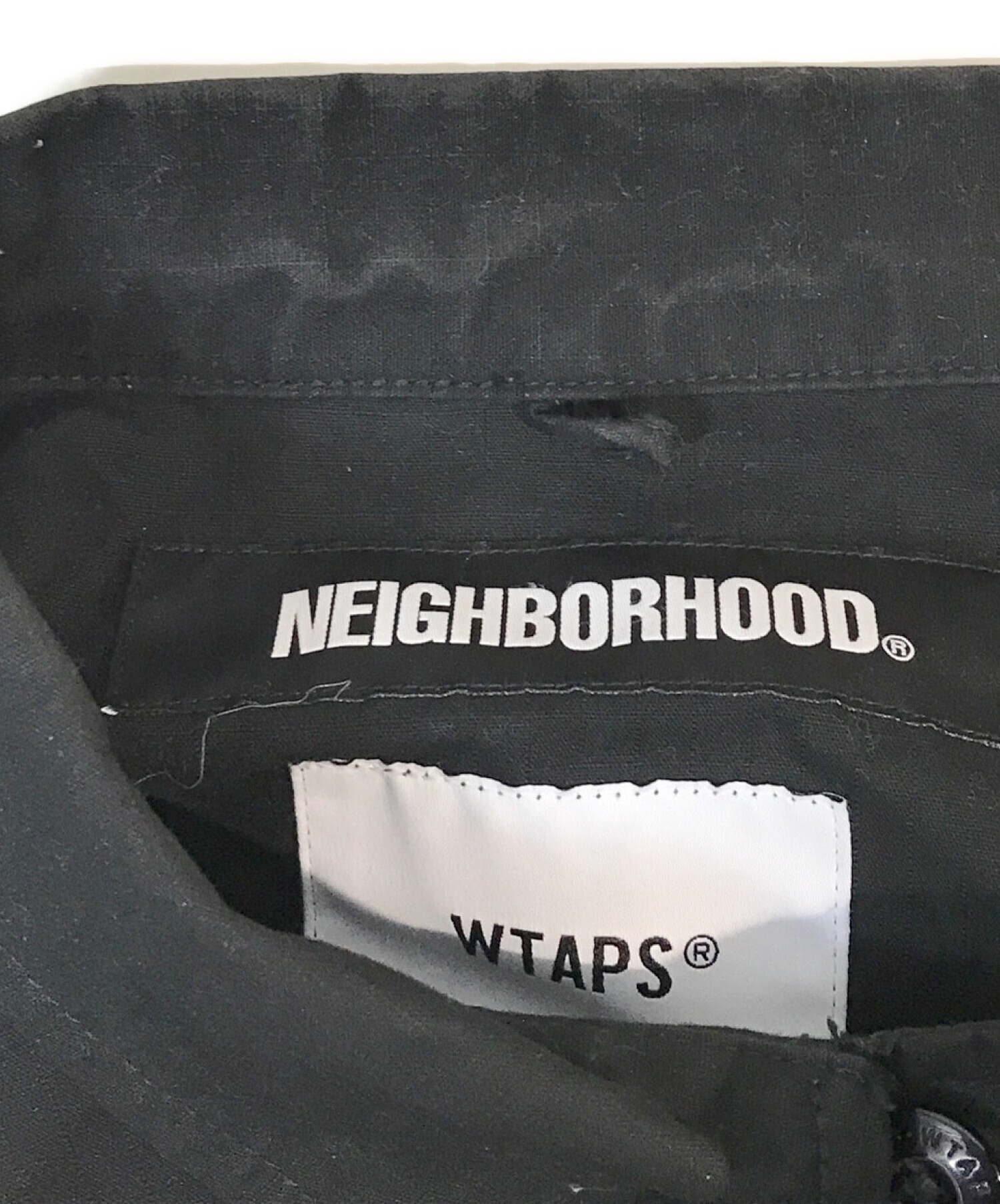 WTAPS (ダブルタップス) NEIGHBORHOOD (ネイバーフッド) ジャングルクロスボーンシャツ ブラック サイズ:3