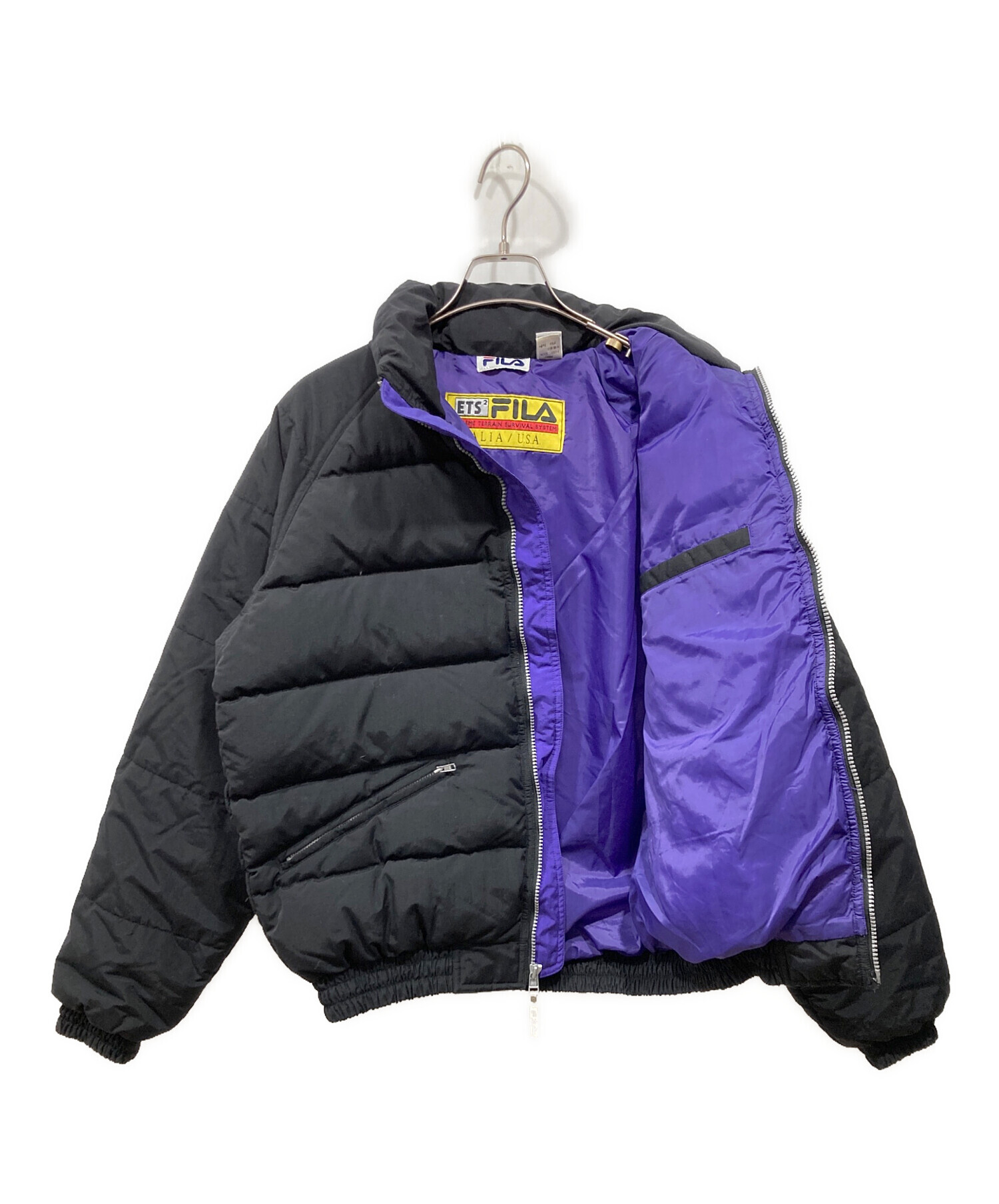 中古・古着通販】FILA (フィラ) 90'Sダウンジャケット ブラック サイズ:S｜ブランド・古着通販 トレファク公式【TREFAC  FASHION】スマホサイト