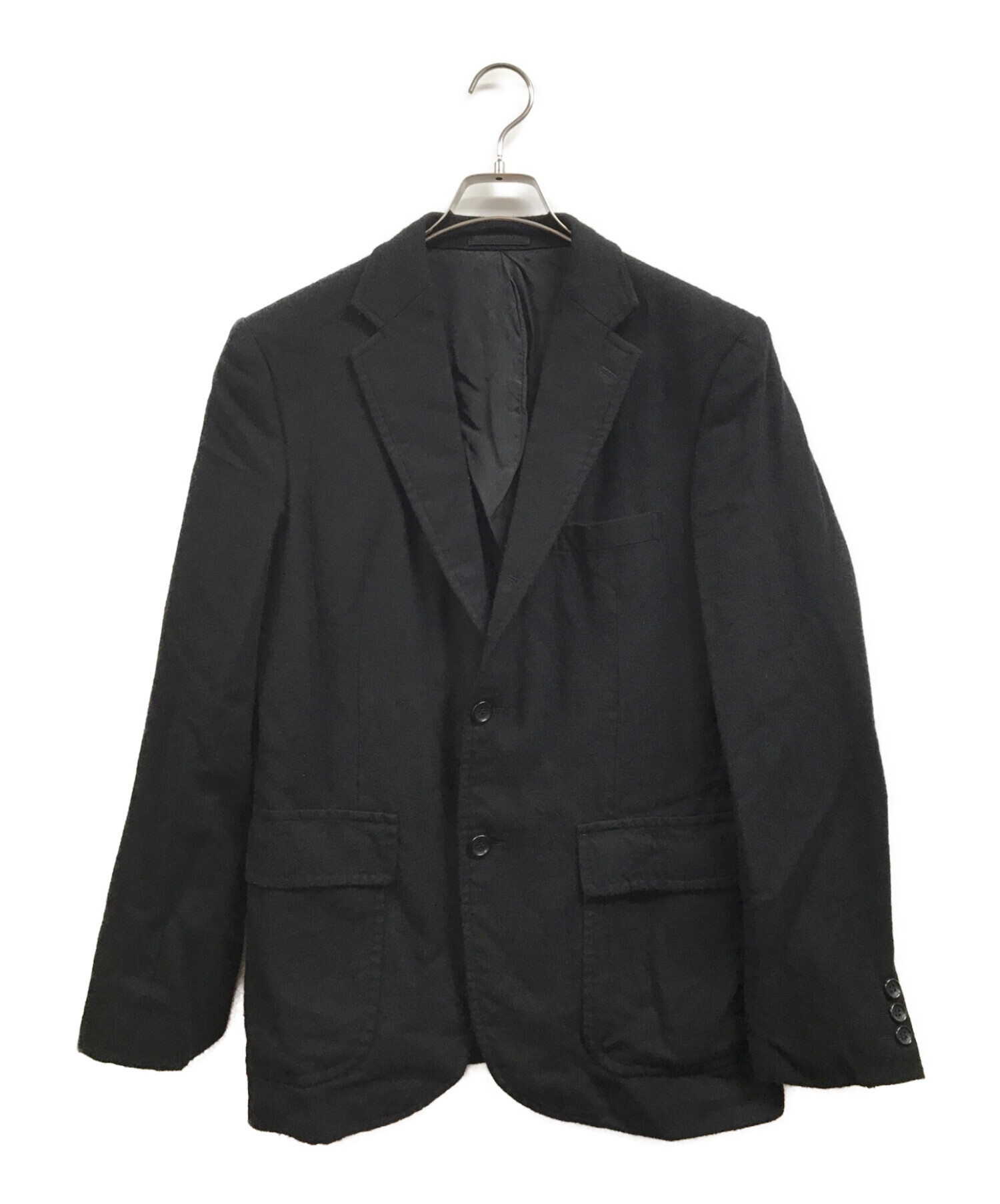 COMME des GARCONS HOMME (コムデギャルソン オム) 製品染め3Bウールジャケット ブラック サイズ:S