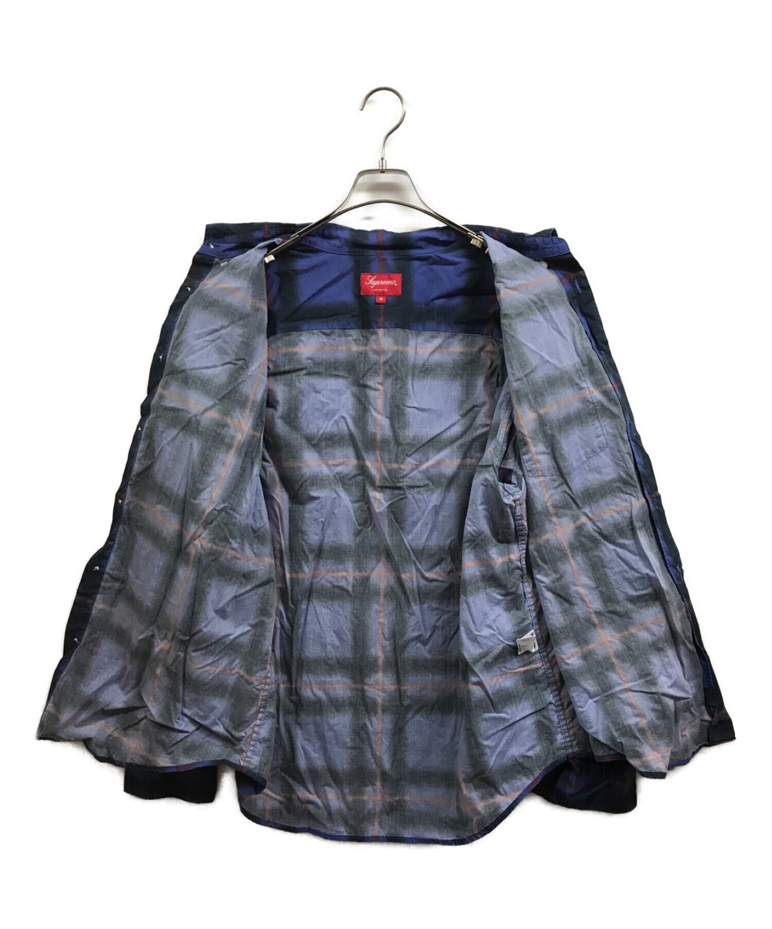 SUPREME (シュプリーム) 21SS Spray Tartan Shirt ブルー サイズ:M