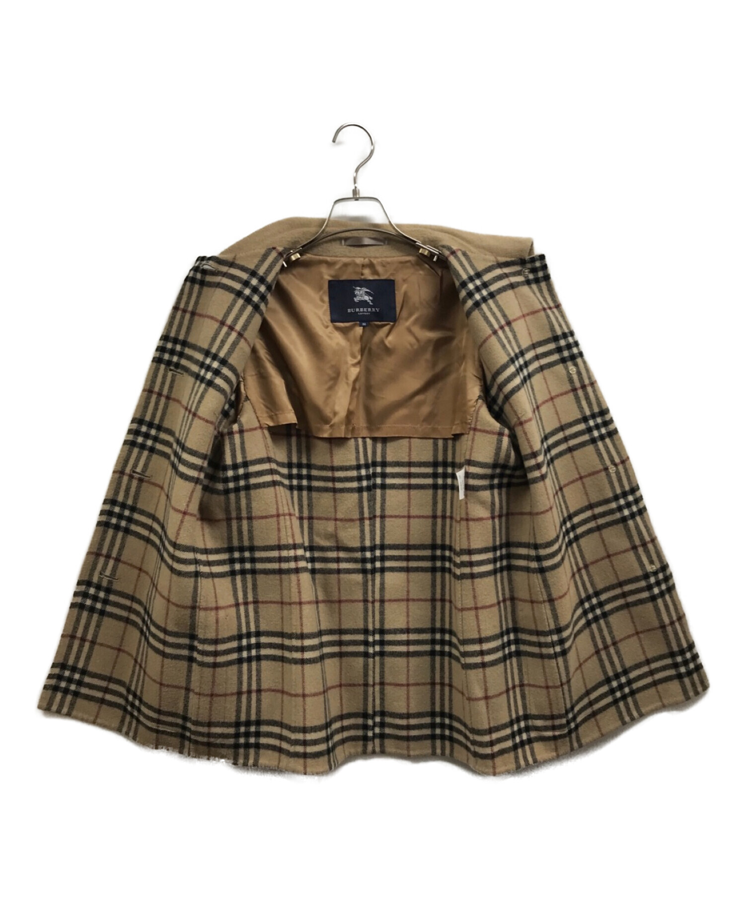 BURBERRY LONDON (バーバリー ロンドン) カシミヤ混ウールコート ベージュ サイズ:38