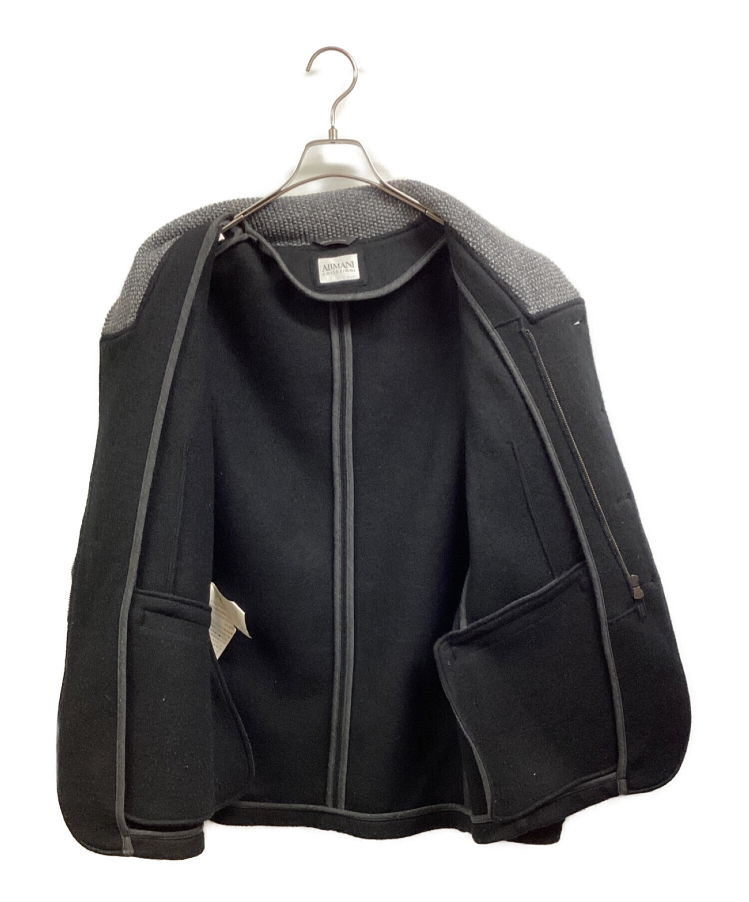 日本最大のブランド アルマーニコレツォーニ ウール ジャケット 黒 ...