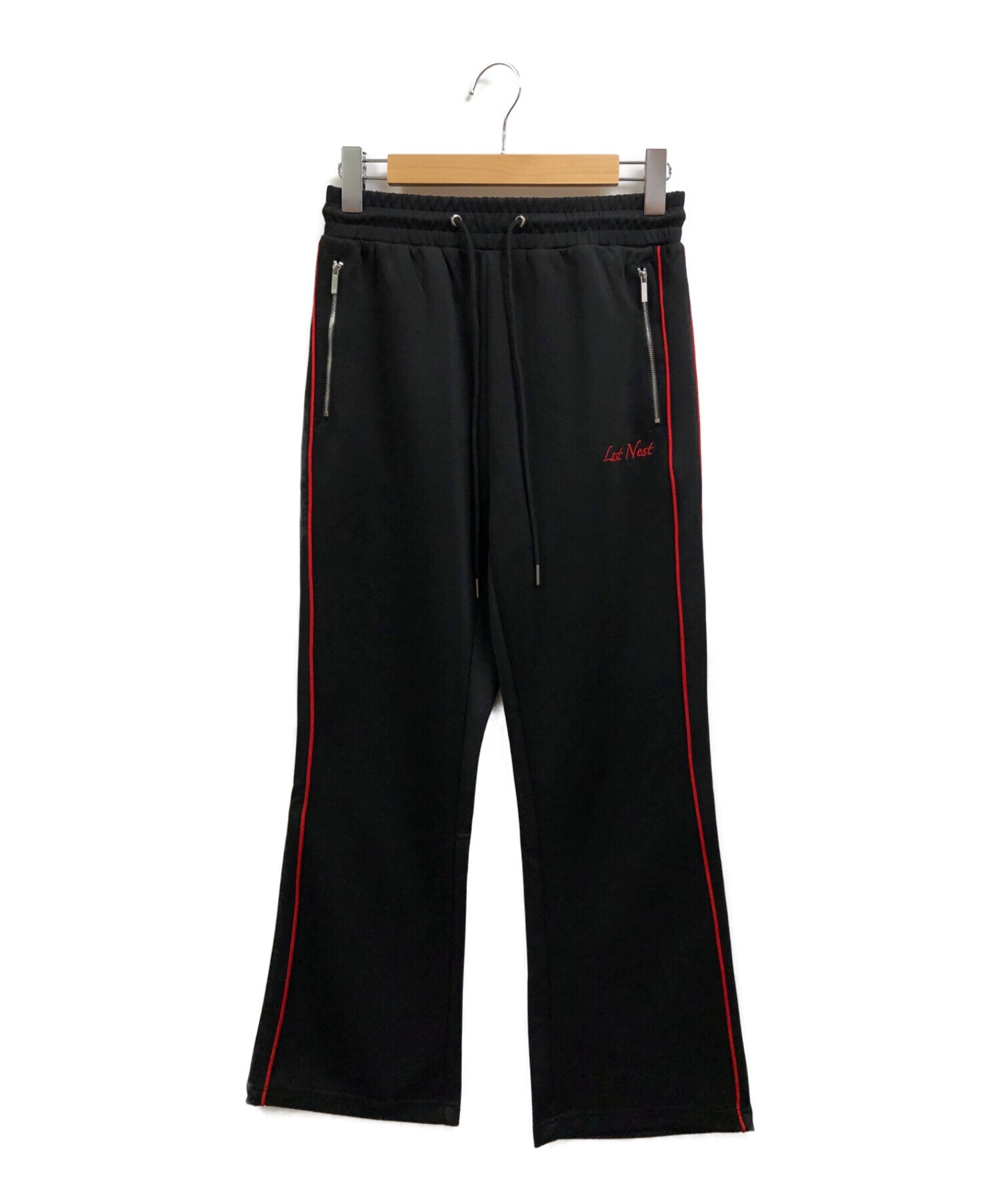 LAST NEST (ラストネスト) EMBROIDERED TRACK PANTS ブラック サイズ:M 未使用品