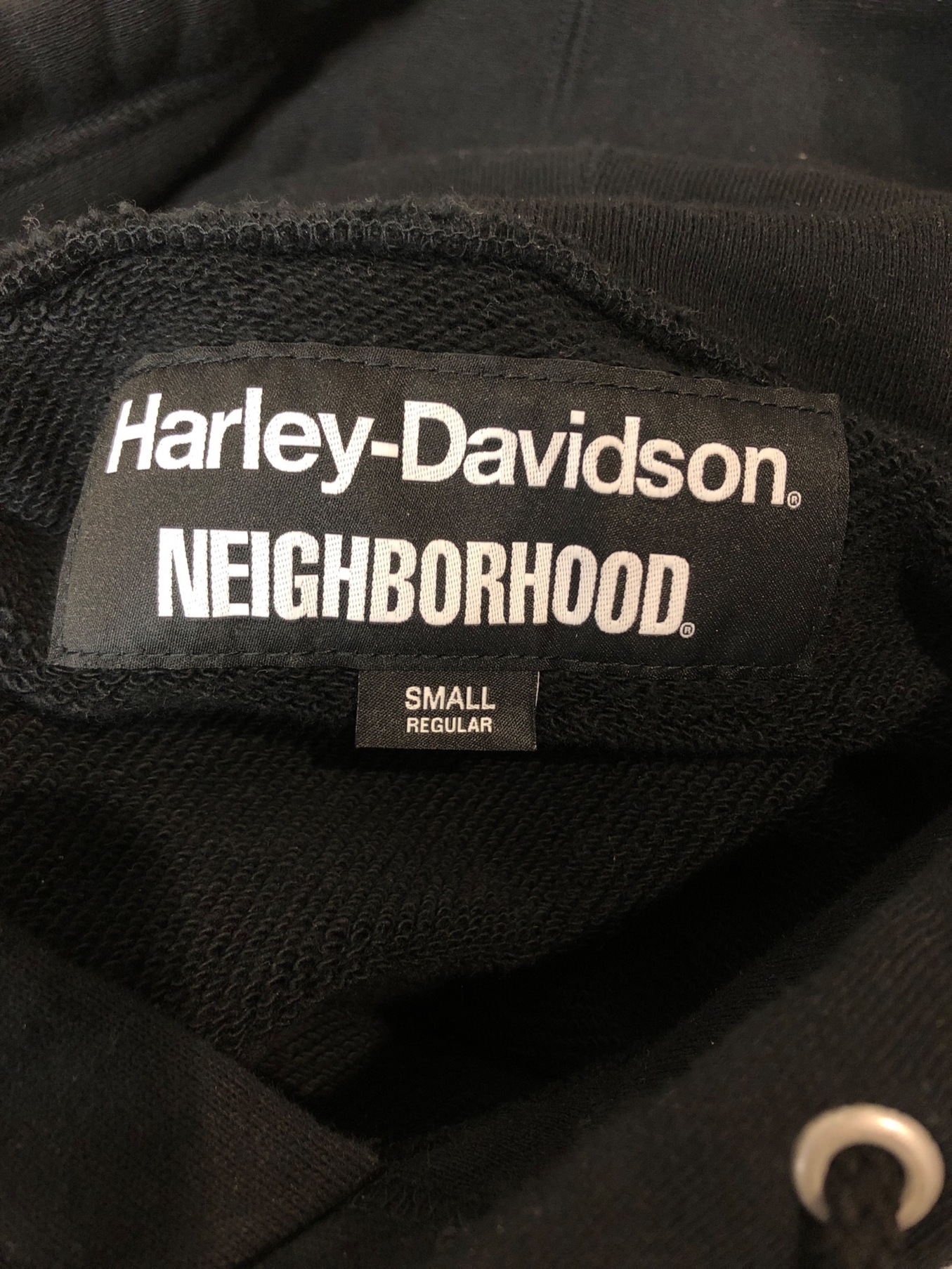 HARLEY-DAVIDSON (ハーレーダビッドソン) NEIGHBORHOOD (ネイバーフッド) H-D . HOODED LS .  COパーカー ブラック サイズ:S
