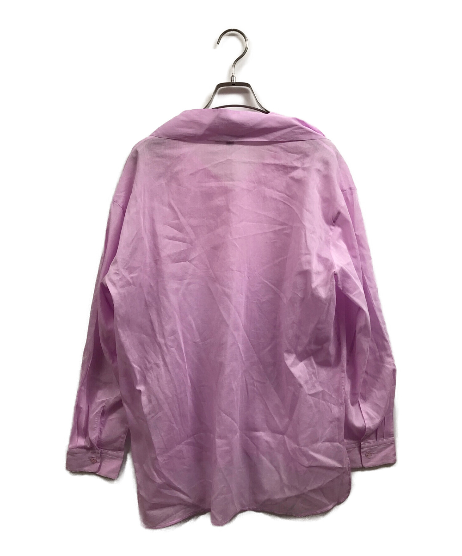 DRAWER (ドゥロワー) コットンオーガンリボンシャツ ピンク サイズ:36
