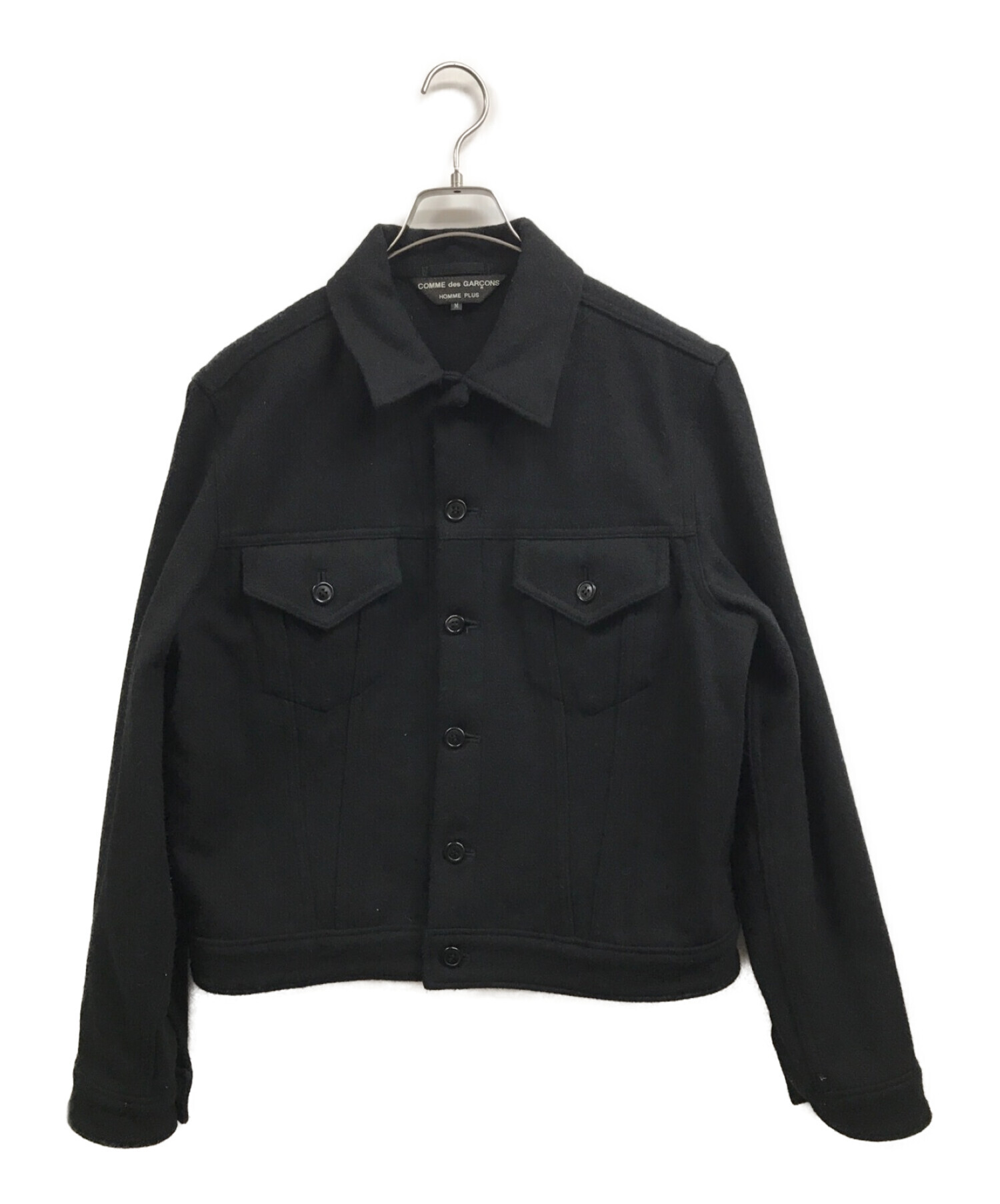 COMME des GARCONS HOMME PLUS (コムデギャルソンオムプリュス) ウールジャケット ブラック サイズ:M