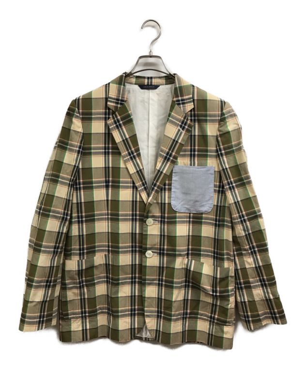 中古・古着通販】JUNYA WATANABE MAN (ジュンヤ ワタナベ メン) BROOKS BROTHERS (ブルックスブラザーズ) 再構築  2Bマドラスチェックジャケット ブラウン サイズ:M｜ブランド・古着通販 トレファク公式【TREFAC FASHION】スマホサイト