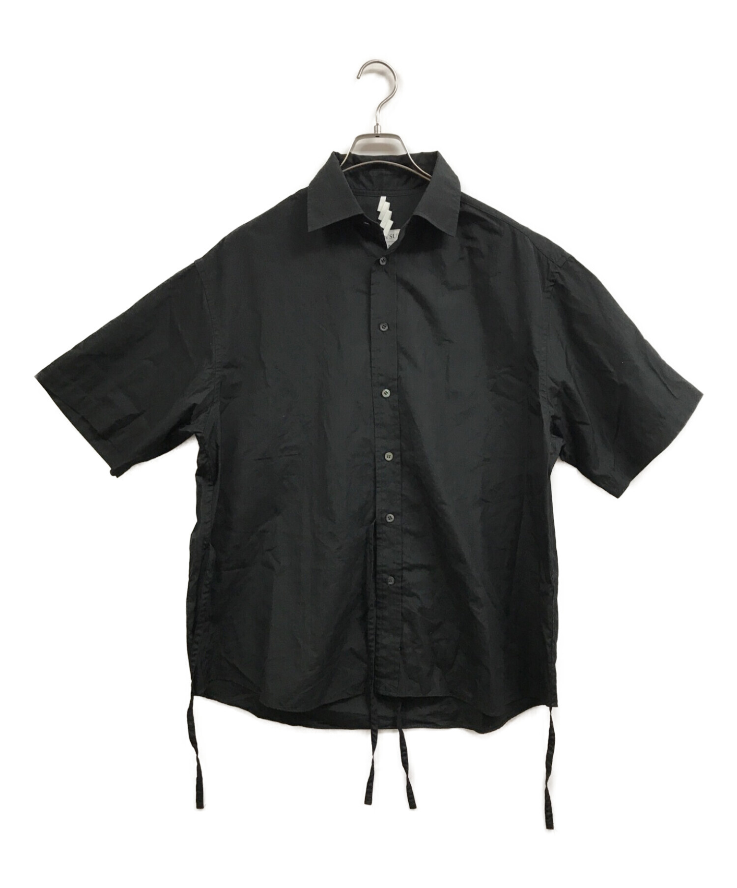 SOSHIOTSUKI (ソウシ オオツキ) The Kimono Breasted Shirt ブラック サイズ:46