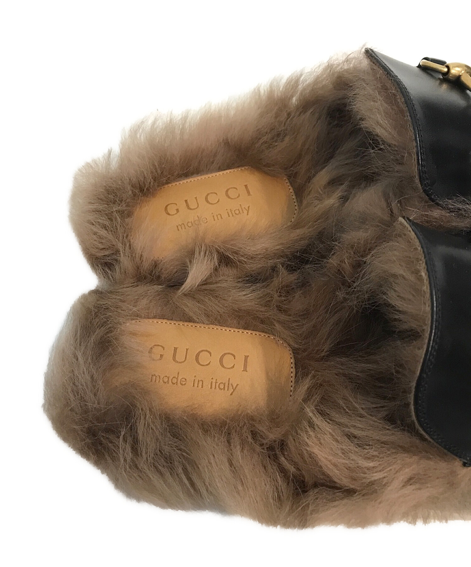 GUCCI (グッチ) プリンスタウン ホースビットスリッポン ブラック サイズ:8