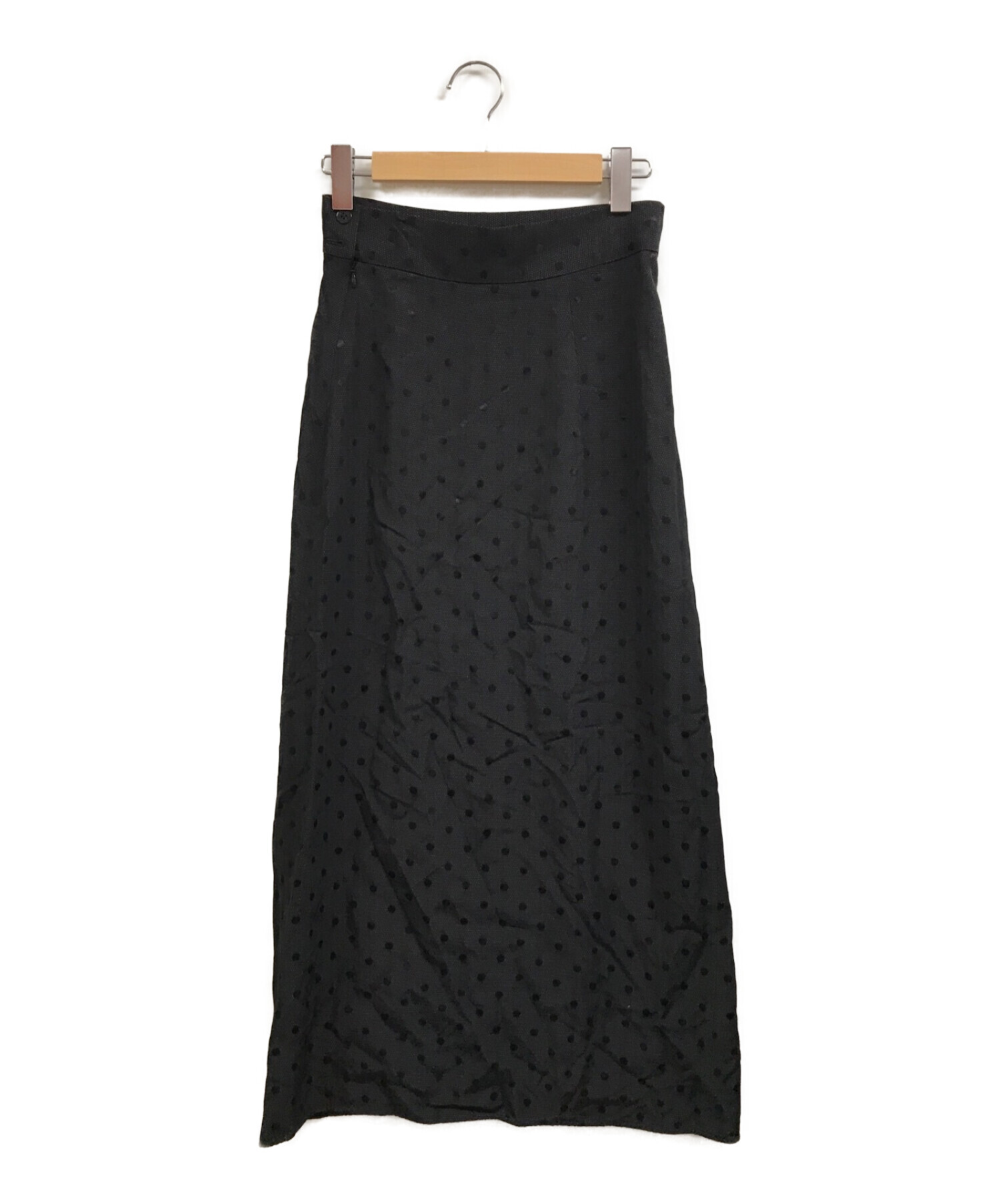 BACCA (バッカ) シャドードット ロングセミタイトスカート ブラック サイズ:36