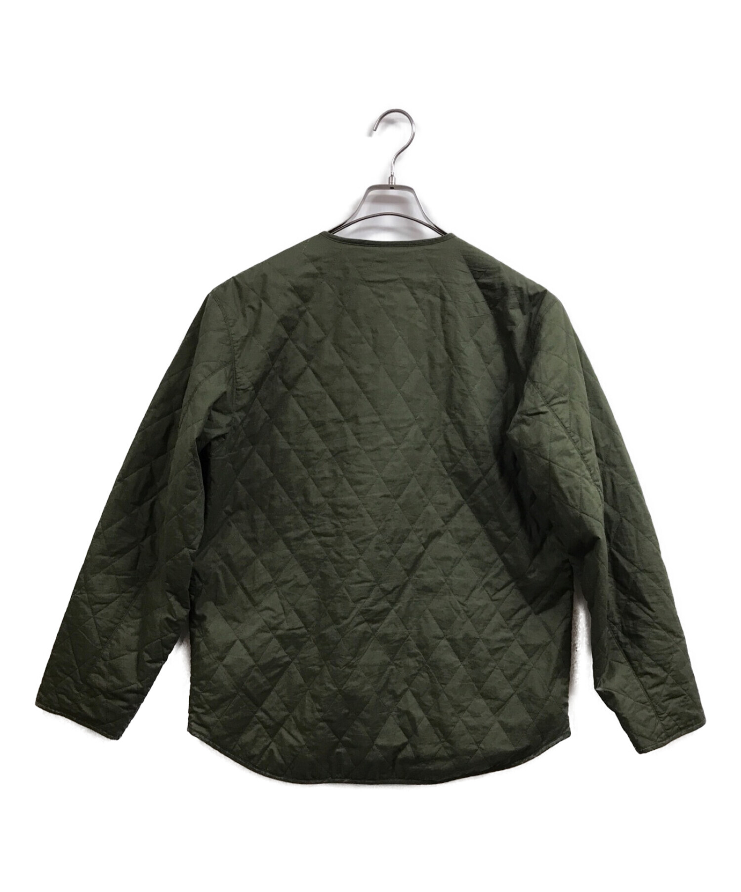 ORCIVAL (オーシバル) ノーカラーキルティングジャケット グリーン サイズ:4