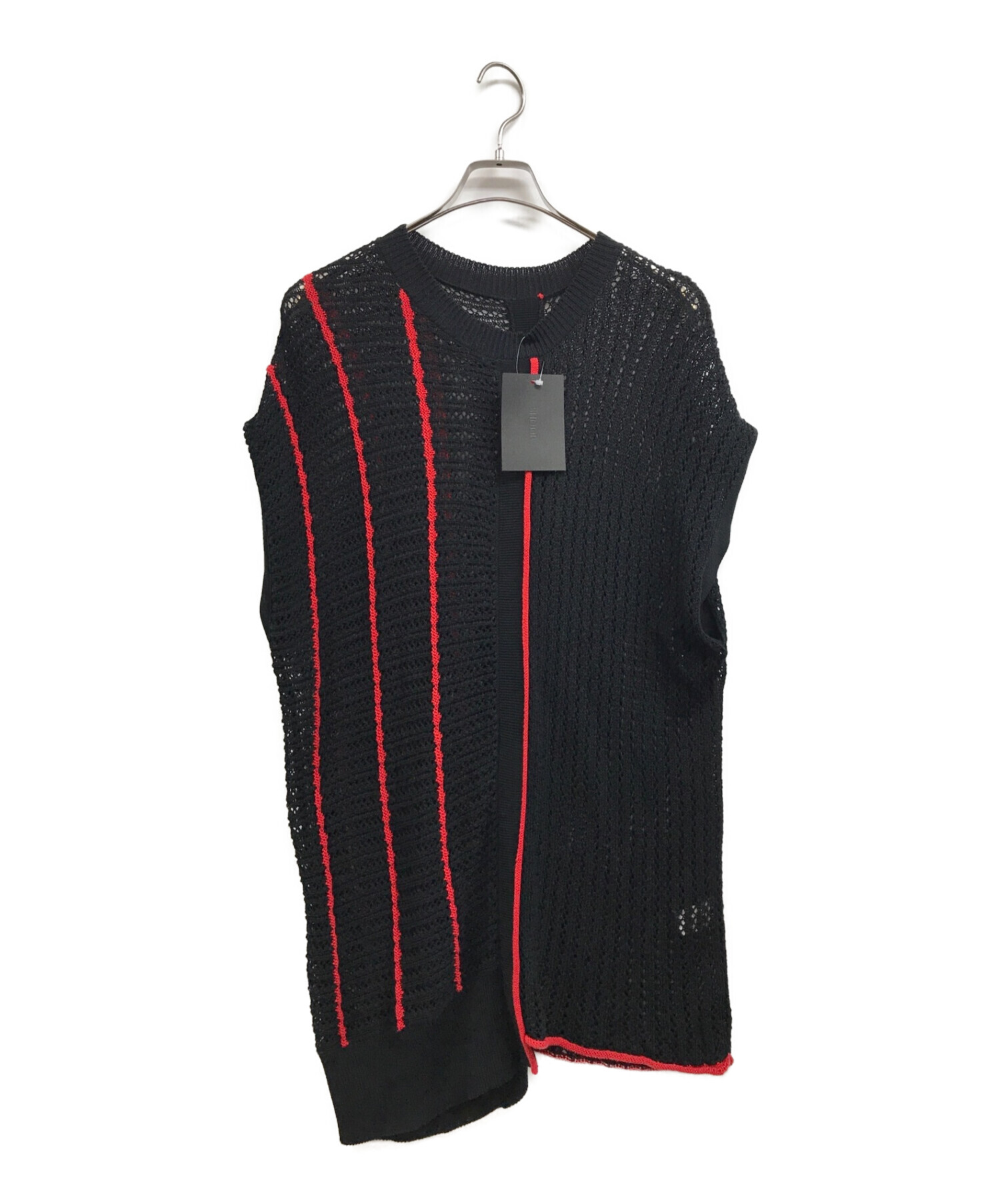 中古・古着通販】shoop (シュープ) JULY CROCHET KNIT VEST ブラック