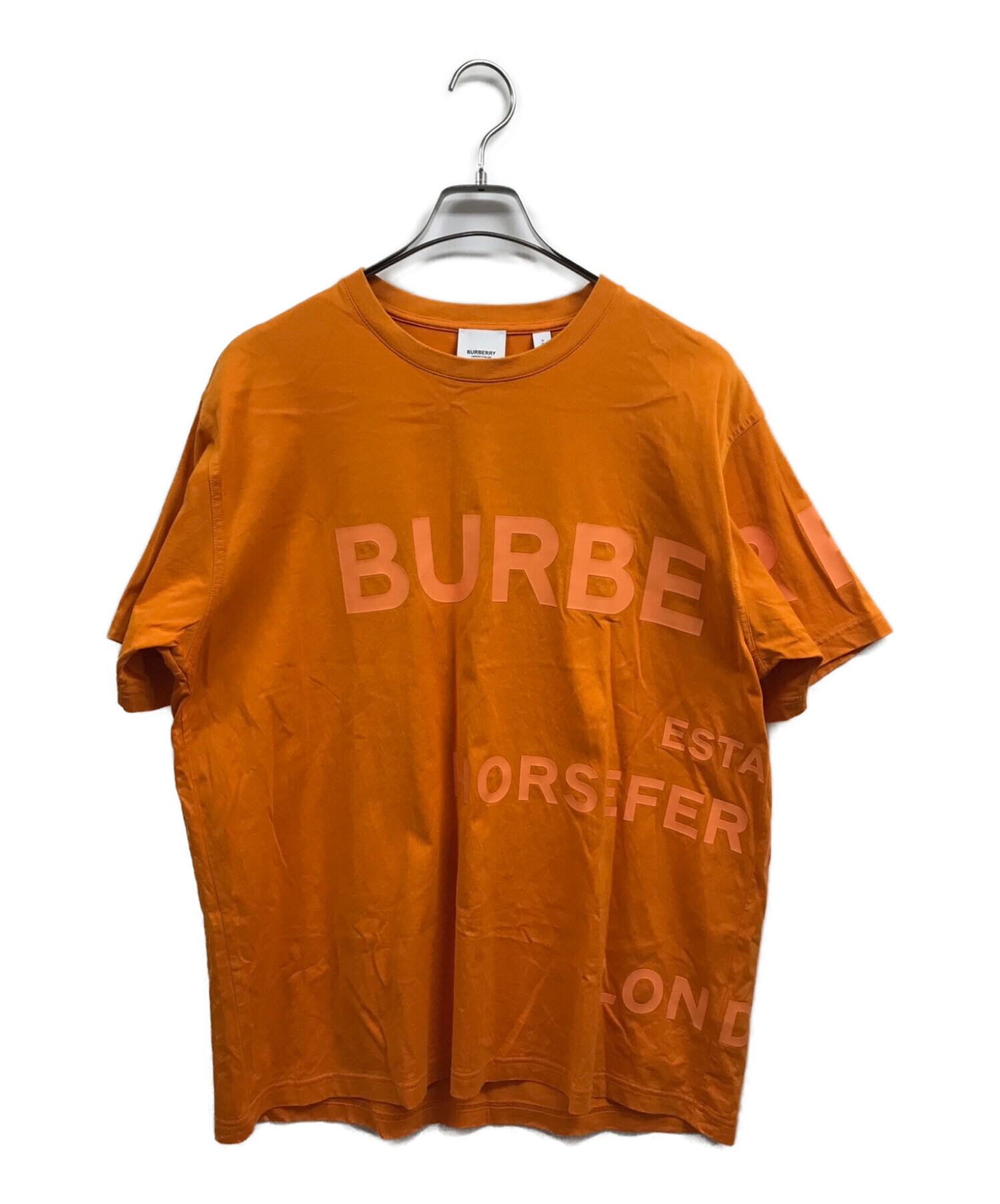 BURBERRY LONDON (バーバリー ロンドン) ホースフェリープリントTシャツ オレンジ サイズ:S