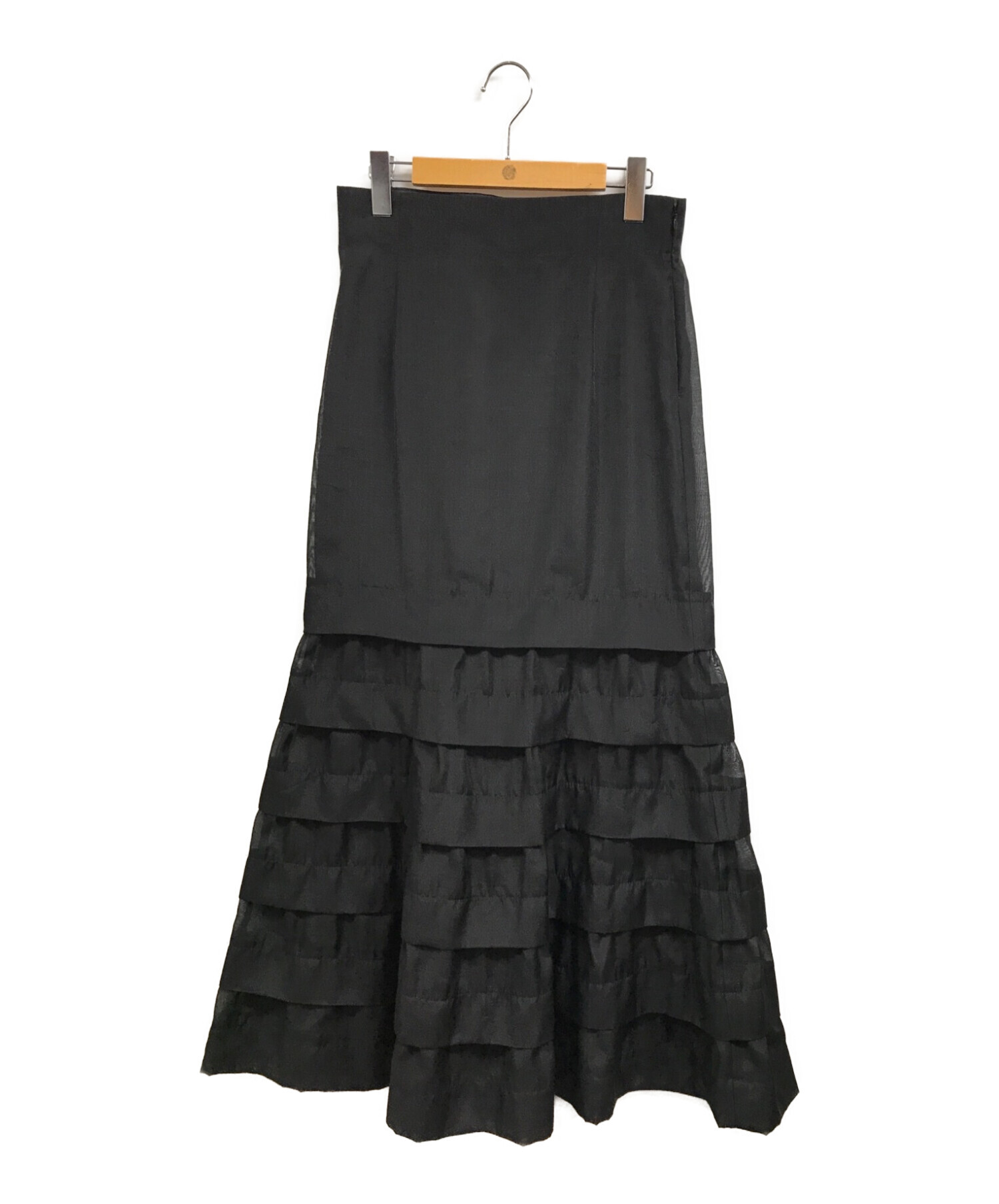 Whim Gazette (ウィムガゼット) オーガンジーマーメイドスカート ブラック サイズ:38