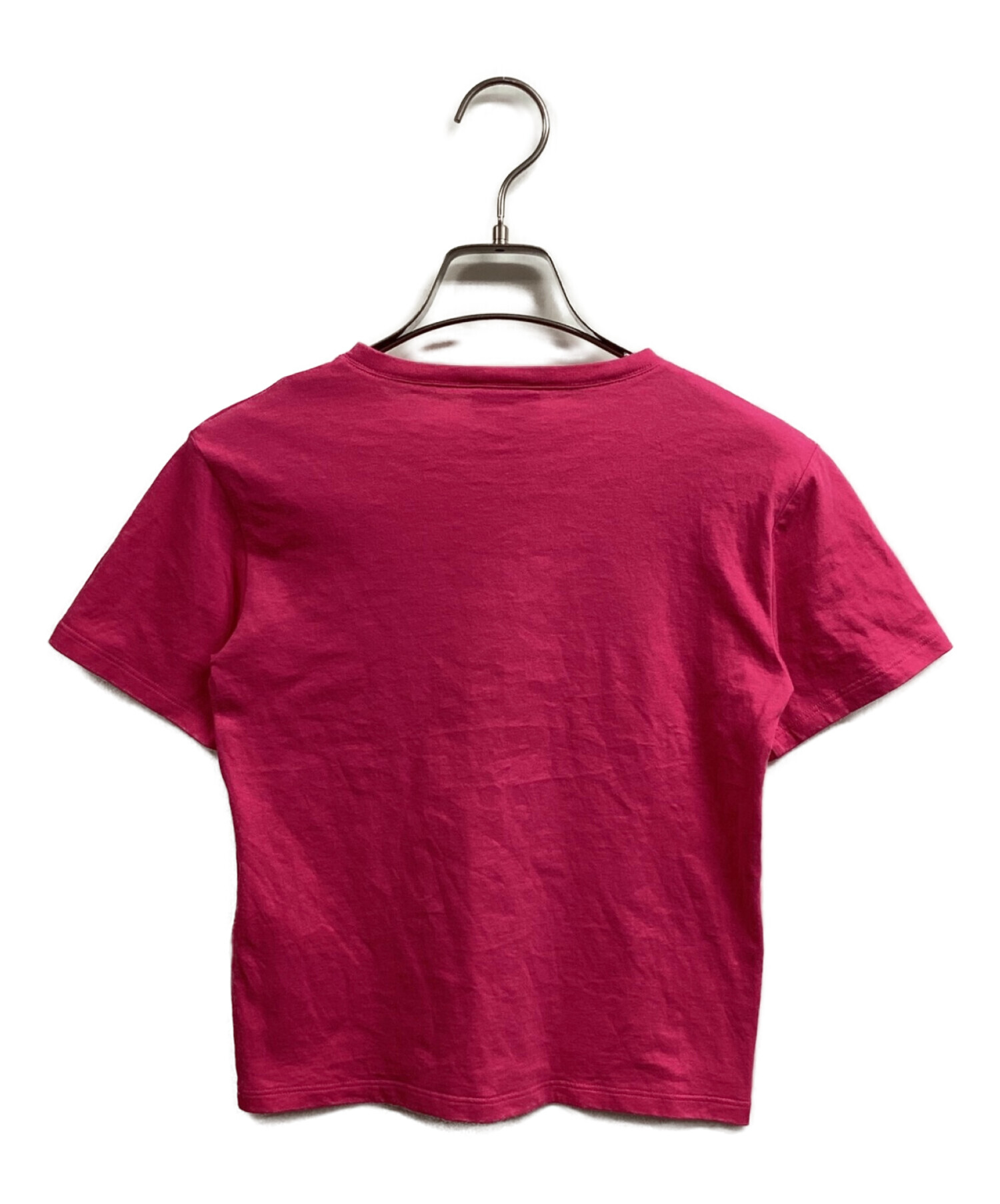 GUCCI (グッチ) テニスロゴ刺繍Tシャツ ピンク サイズ:無表記